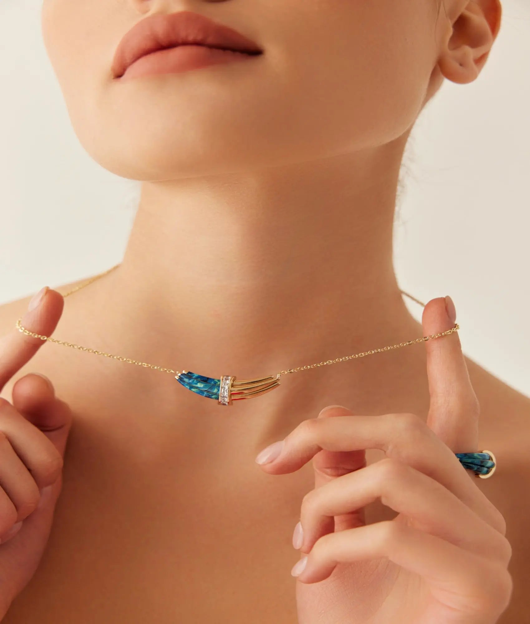 14 Ayar Altın Azura Kolye