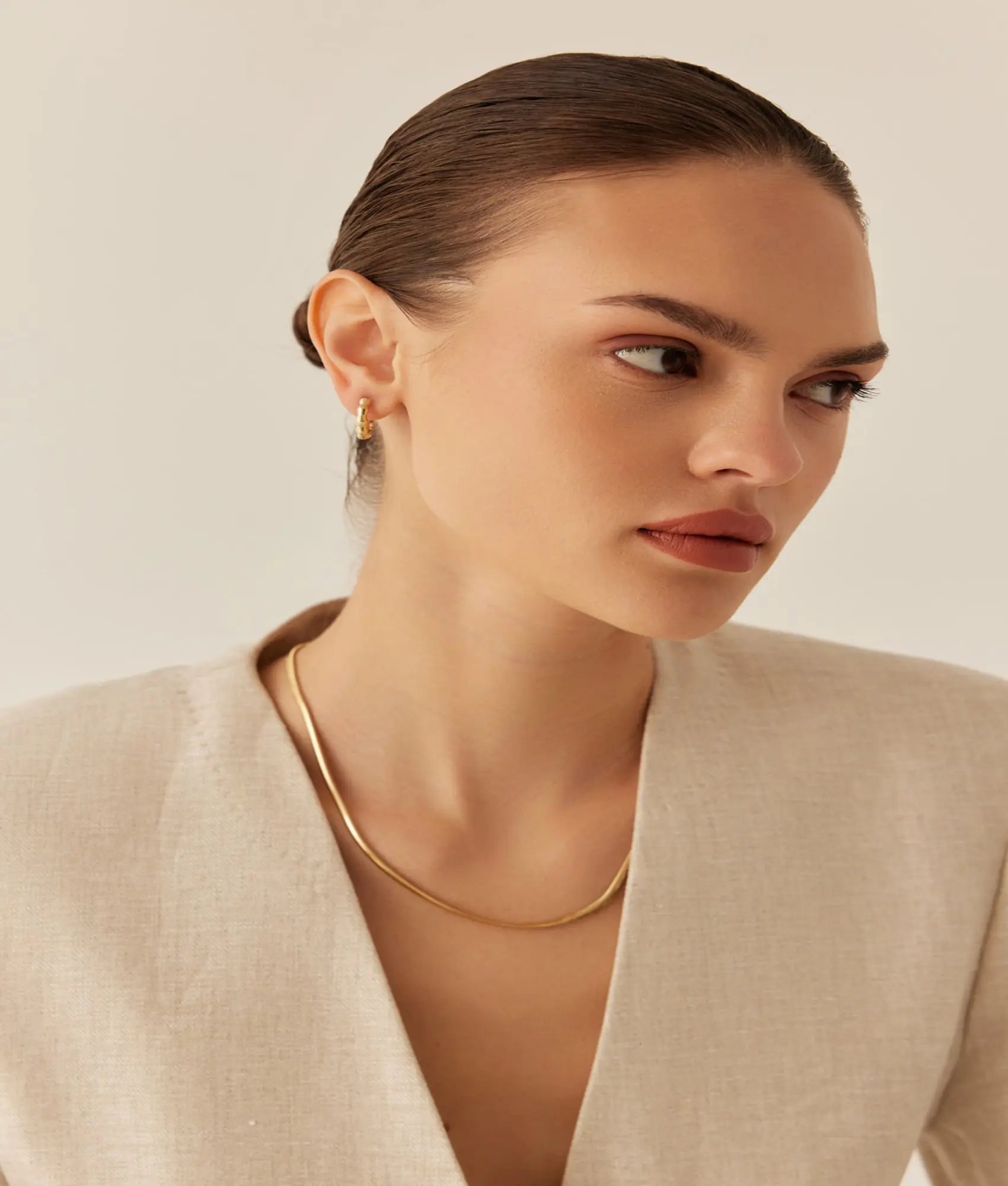 14 Ayar Altın Boğum Halka Küpe