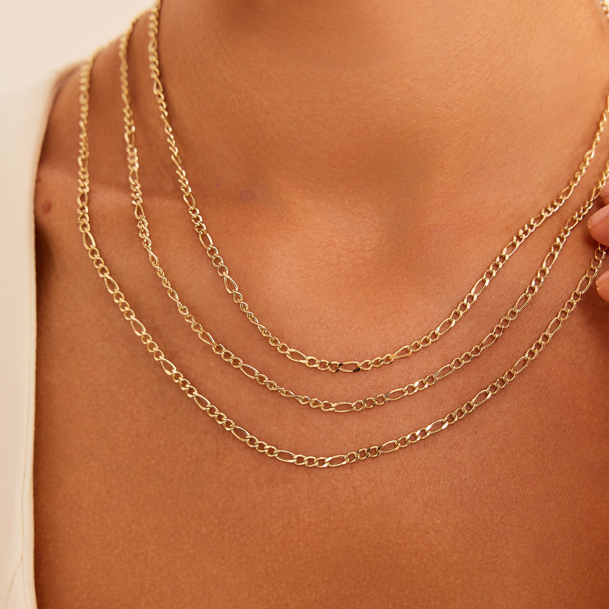 14 Ayar Altın Figaro Zincir 3,20 mm