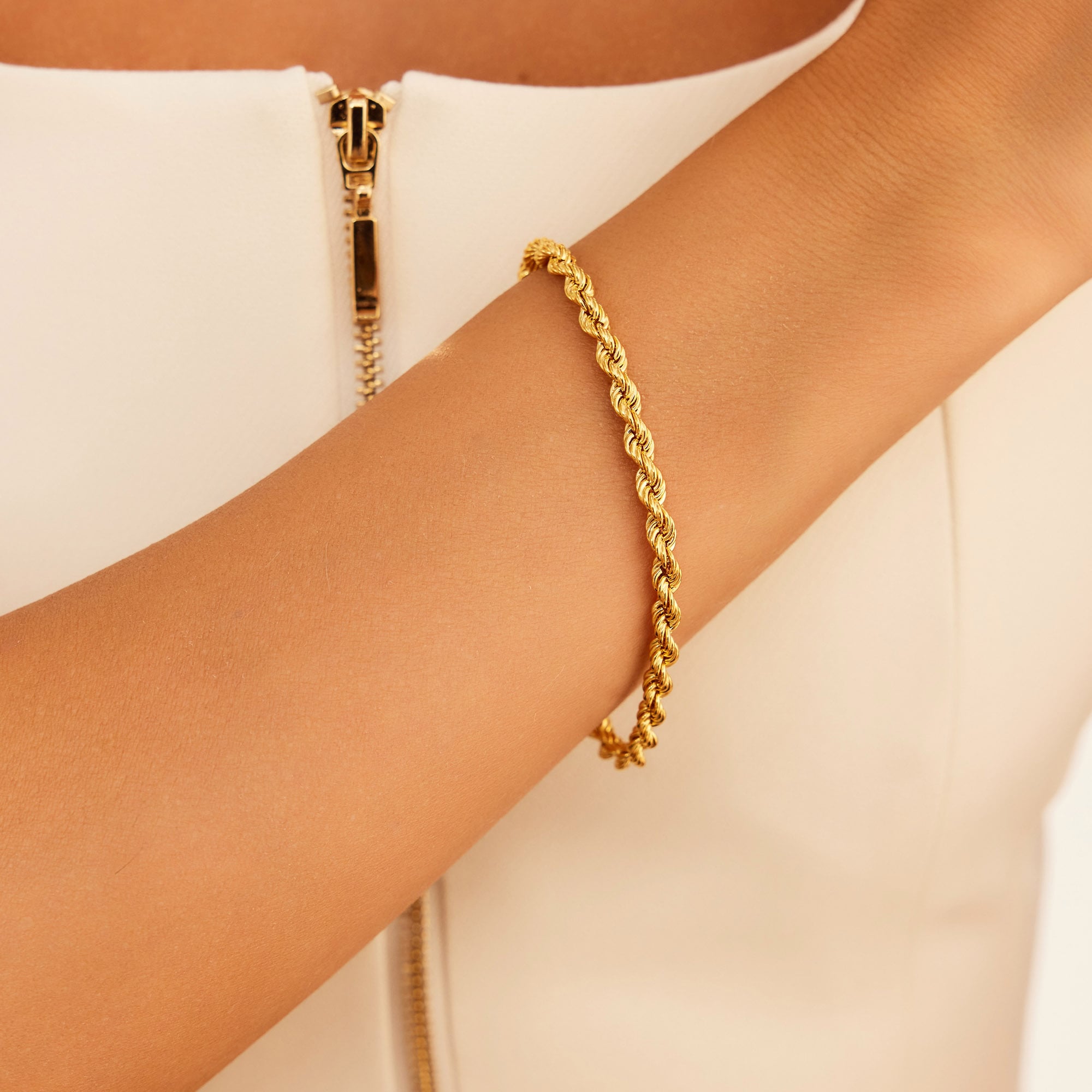 14 Ayar Altın Halat Bileklik 4,00 mm