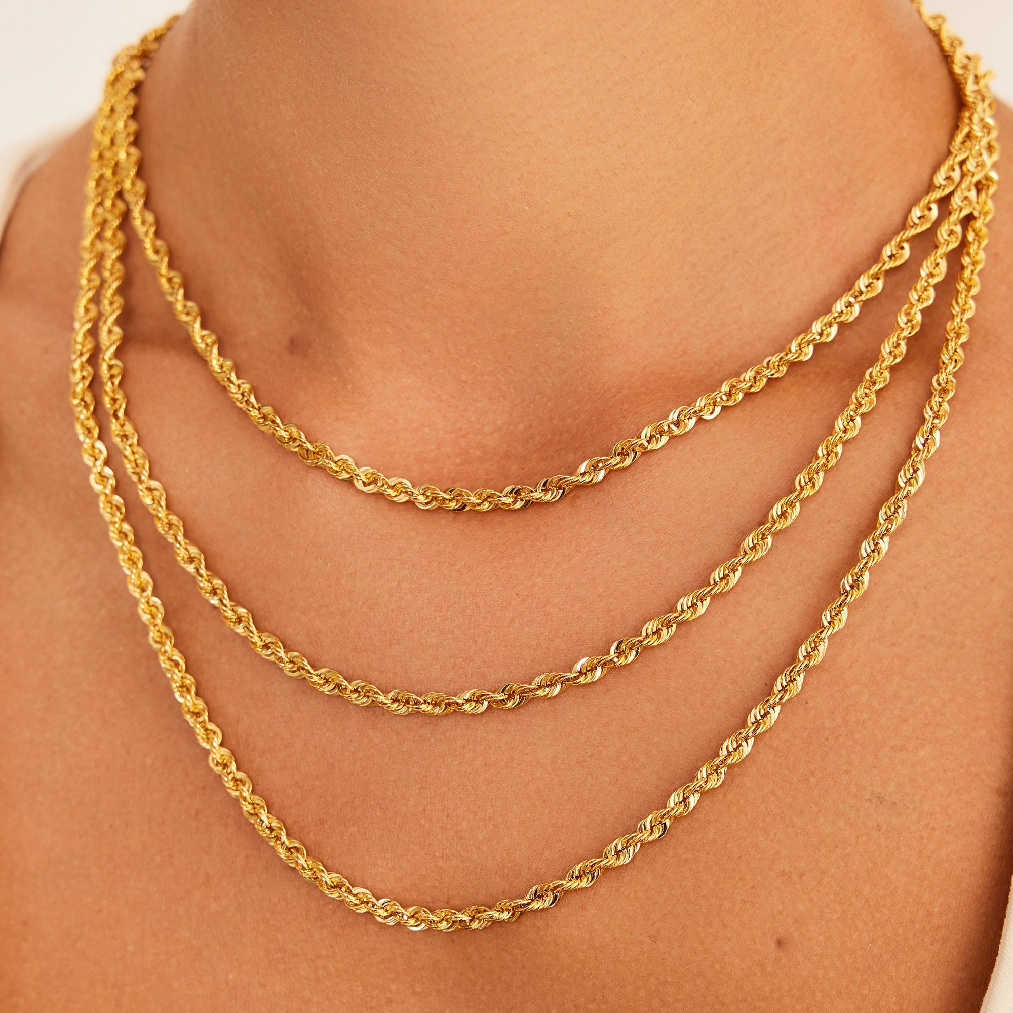 14 Ayar Altın Halat Zincir 4,50 mm