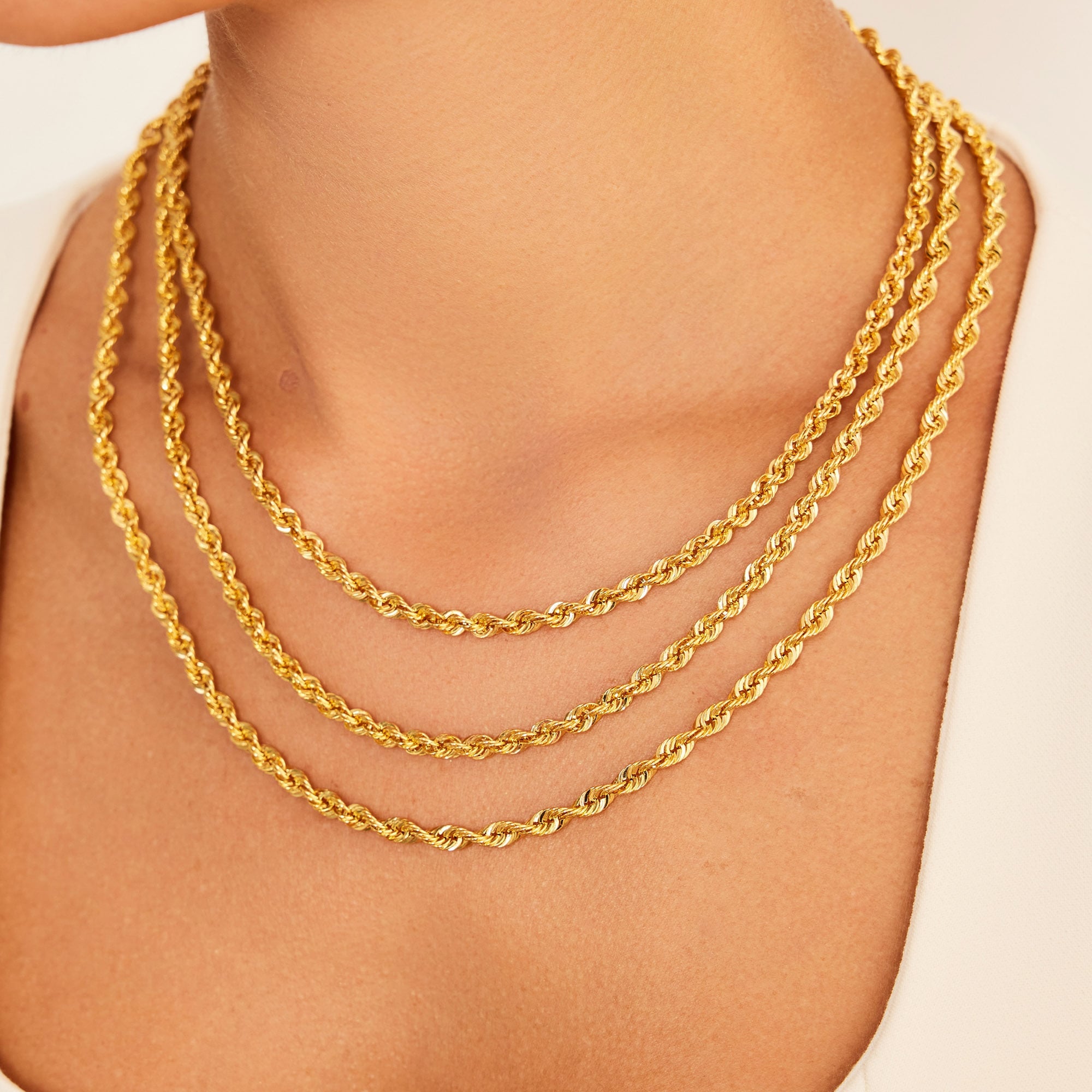 14 Ayar Altın Halat Zincir 4,50 mm