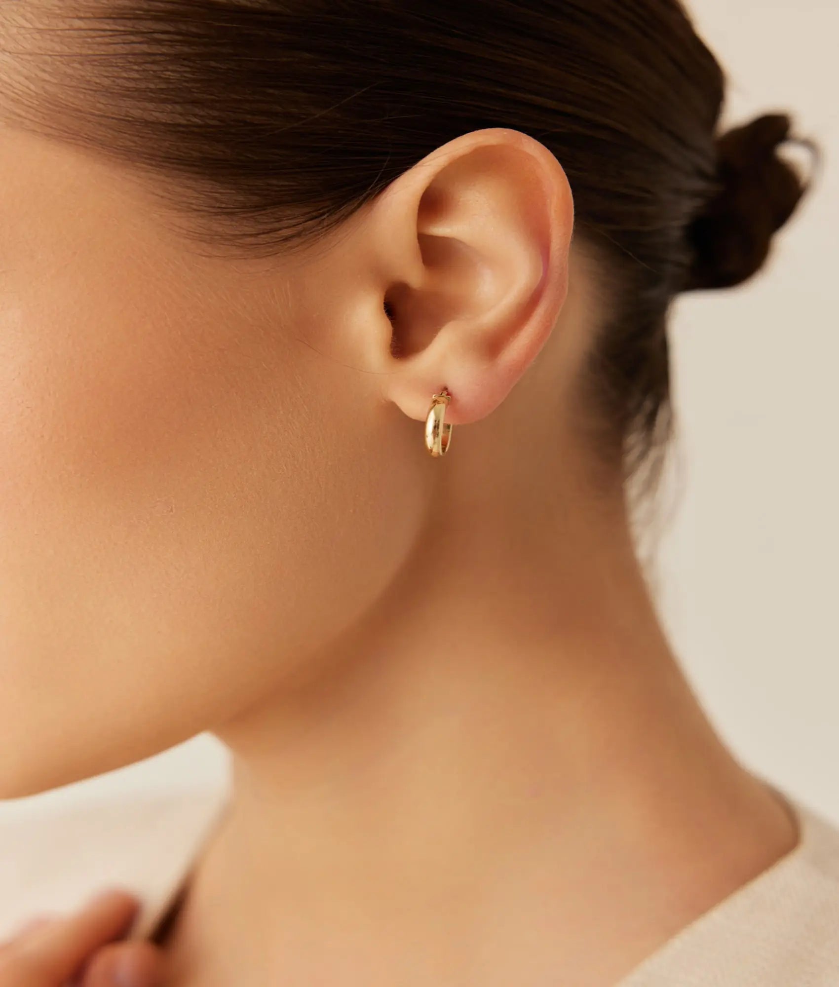 14 Ayar Altın Halka Küpe 1,3 cm