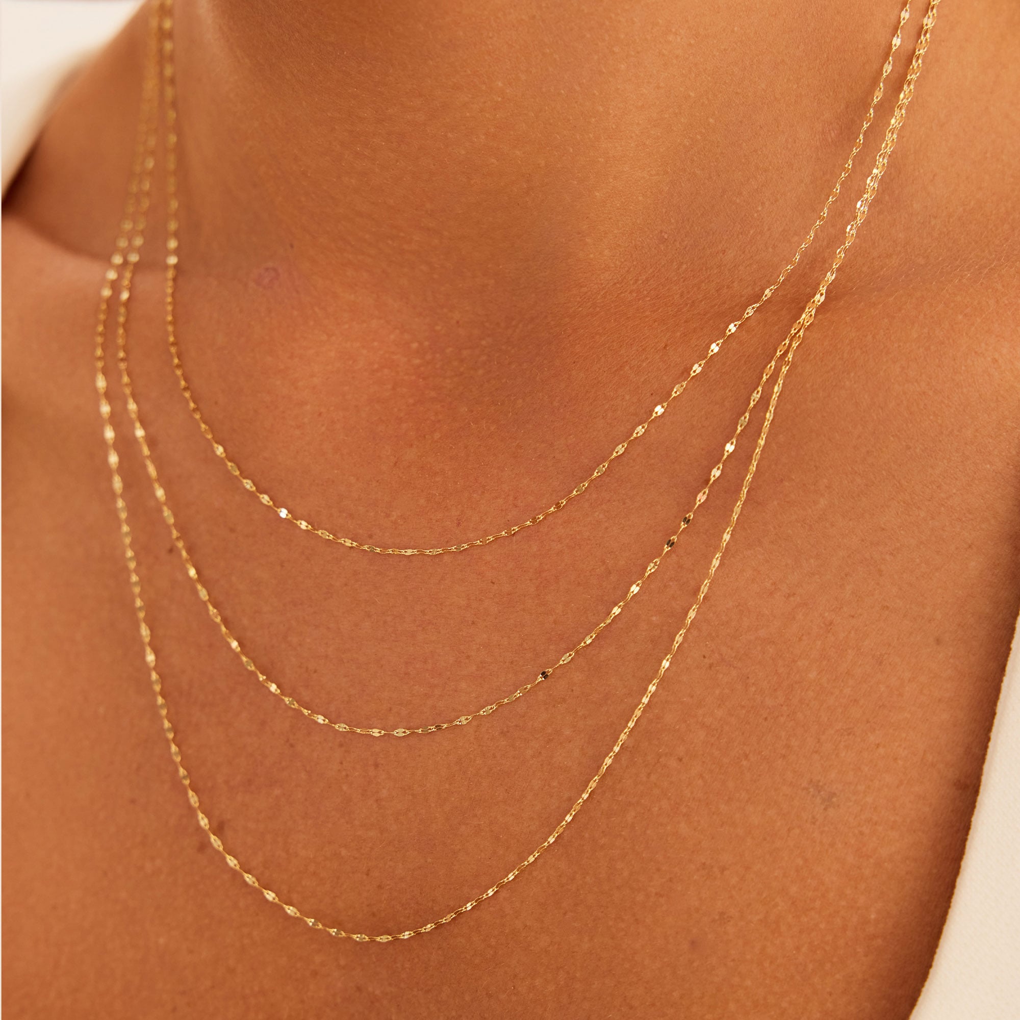 14 Ayar Altın İnce Aynalı Zincir 1,20 mm