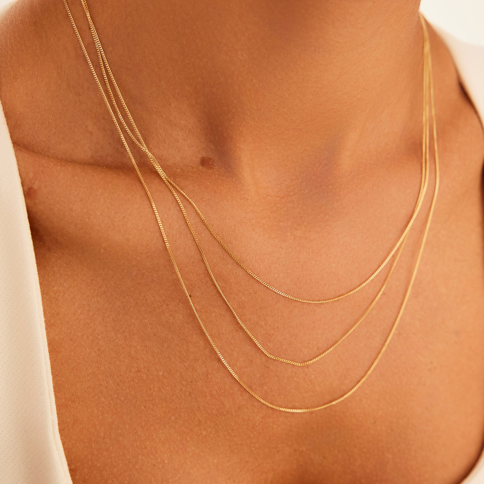 14 Ayar Altın İnce Gurmet Zincir 0,9 mm