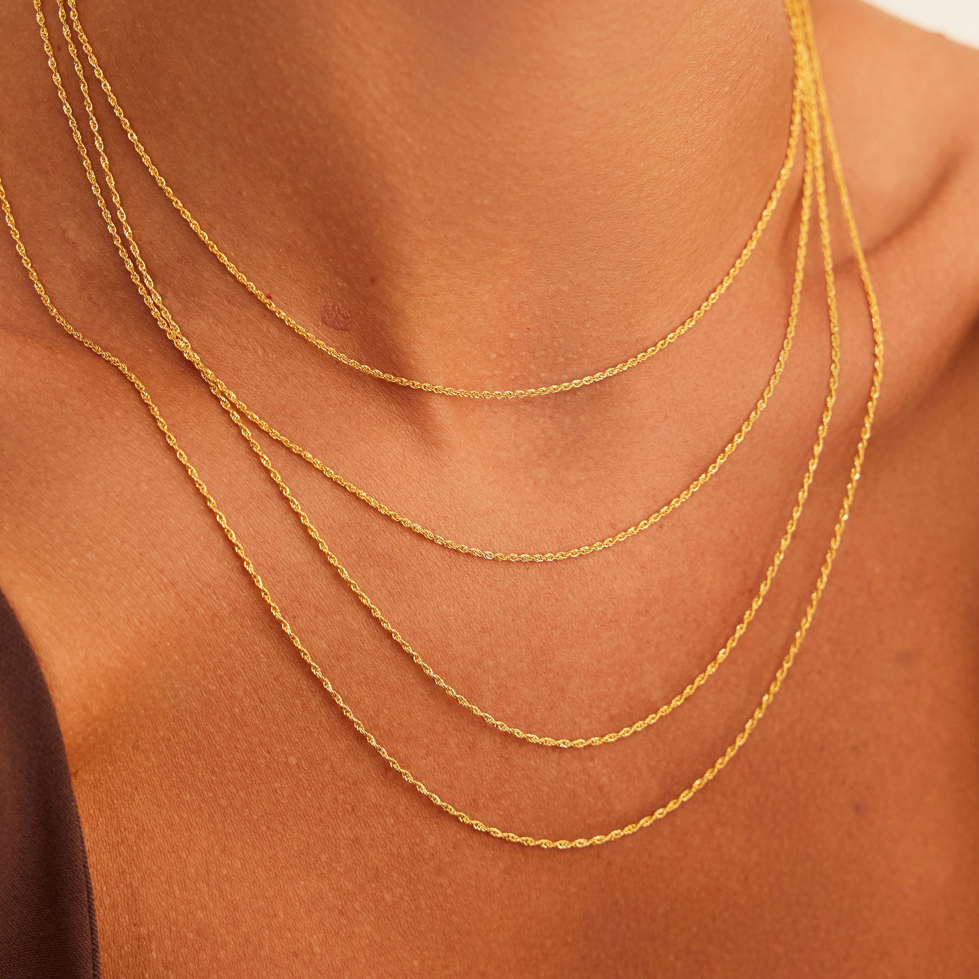 14 Ayar Altın İnce Halat Zincir 1,20 mm
