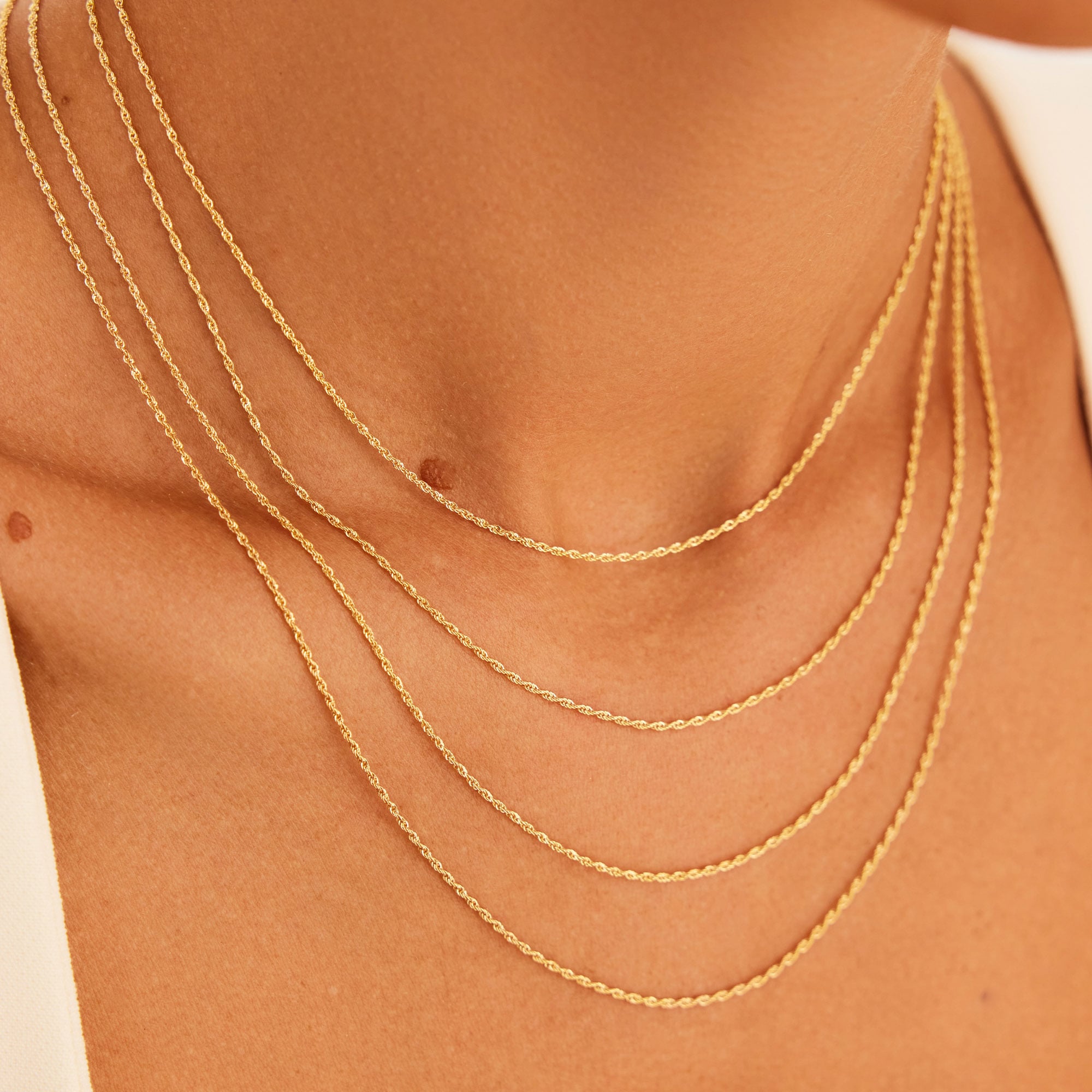 14 Ayar Altın İnce Halat Zincir 1,30 mm