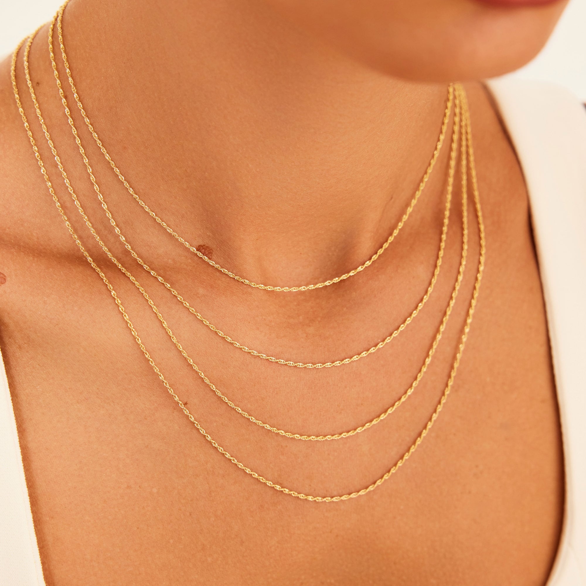 14 Ayar Altın İnce Halat Zincir 1,30 mm