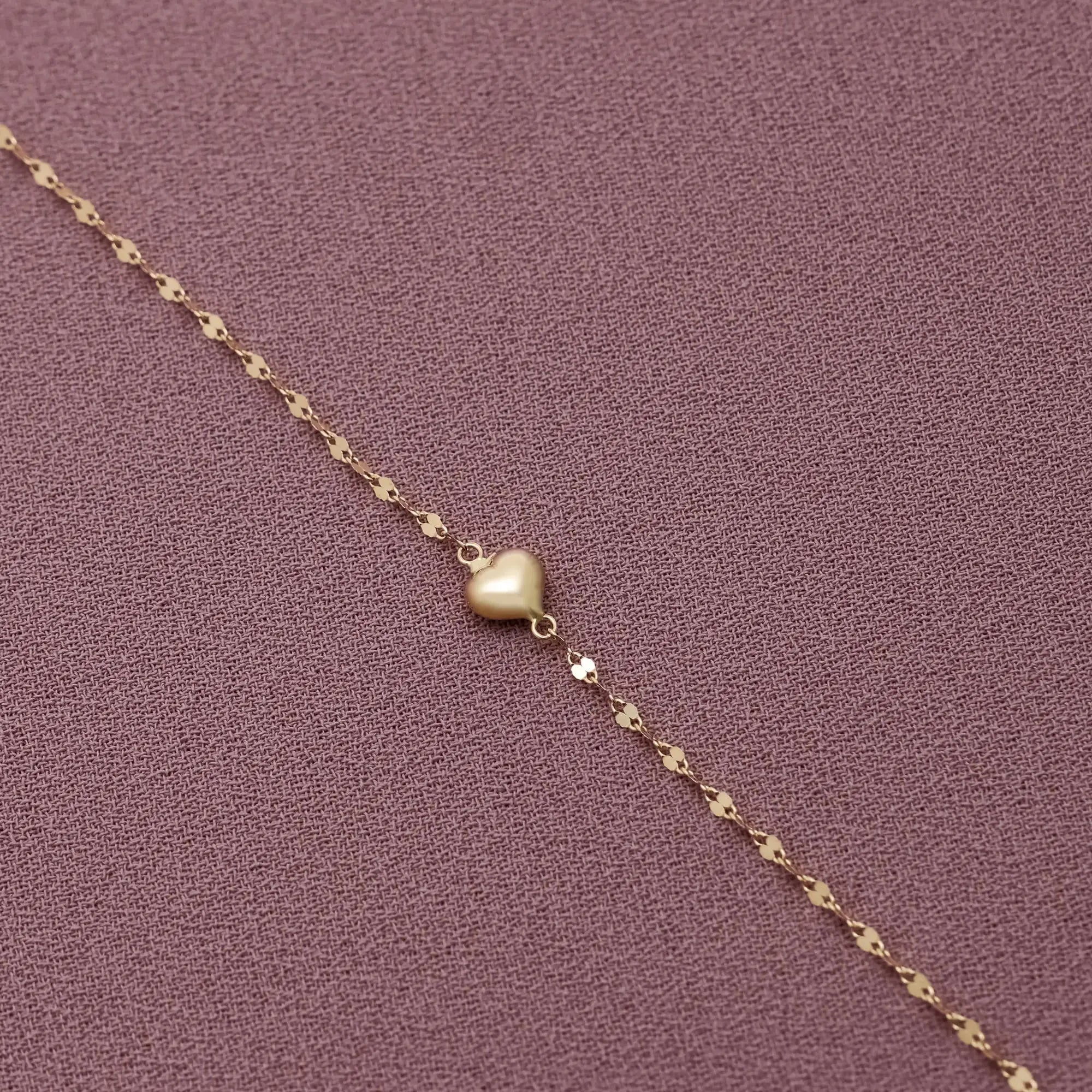 14 Ayar Altın Kalp Figür Bileklik