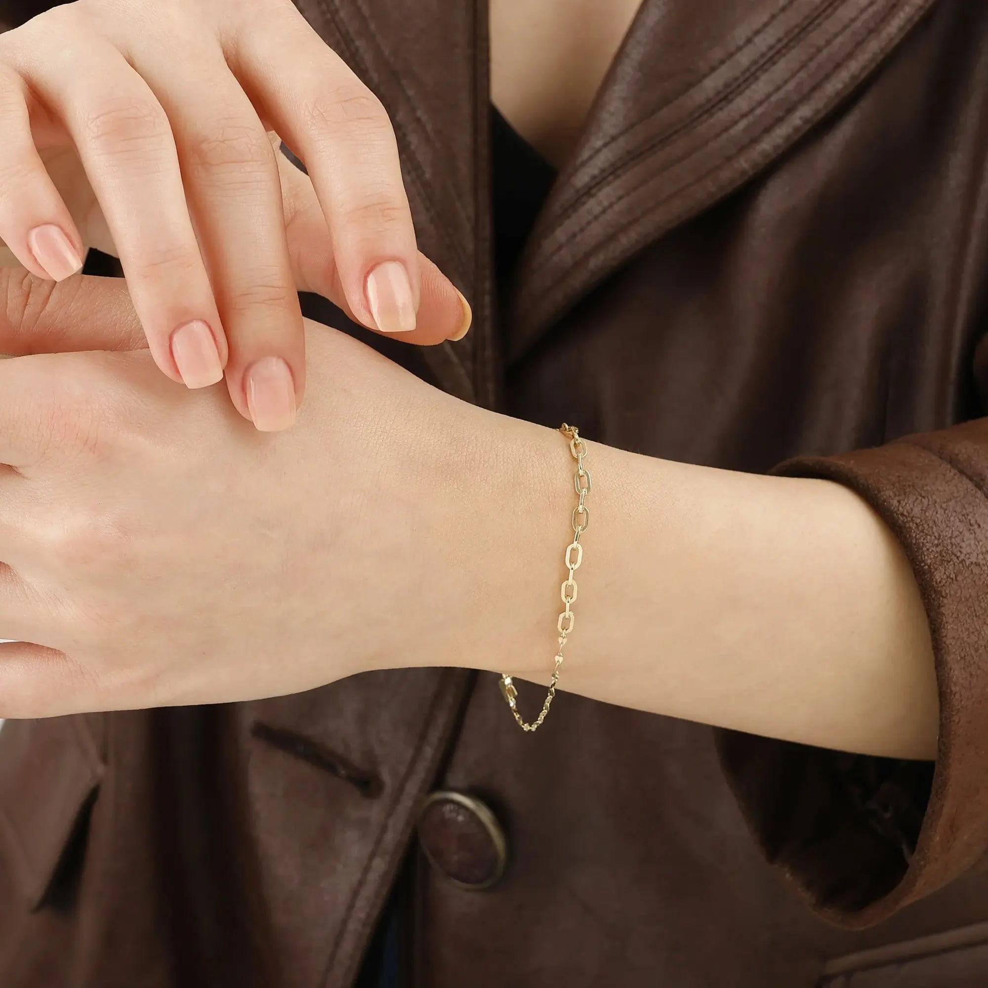 14 Ayar Altın Klasik Bileklik