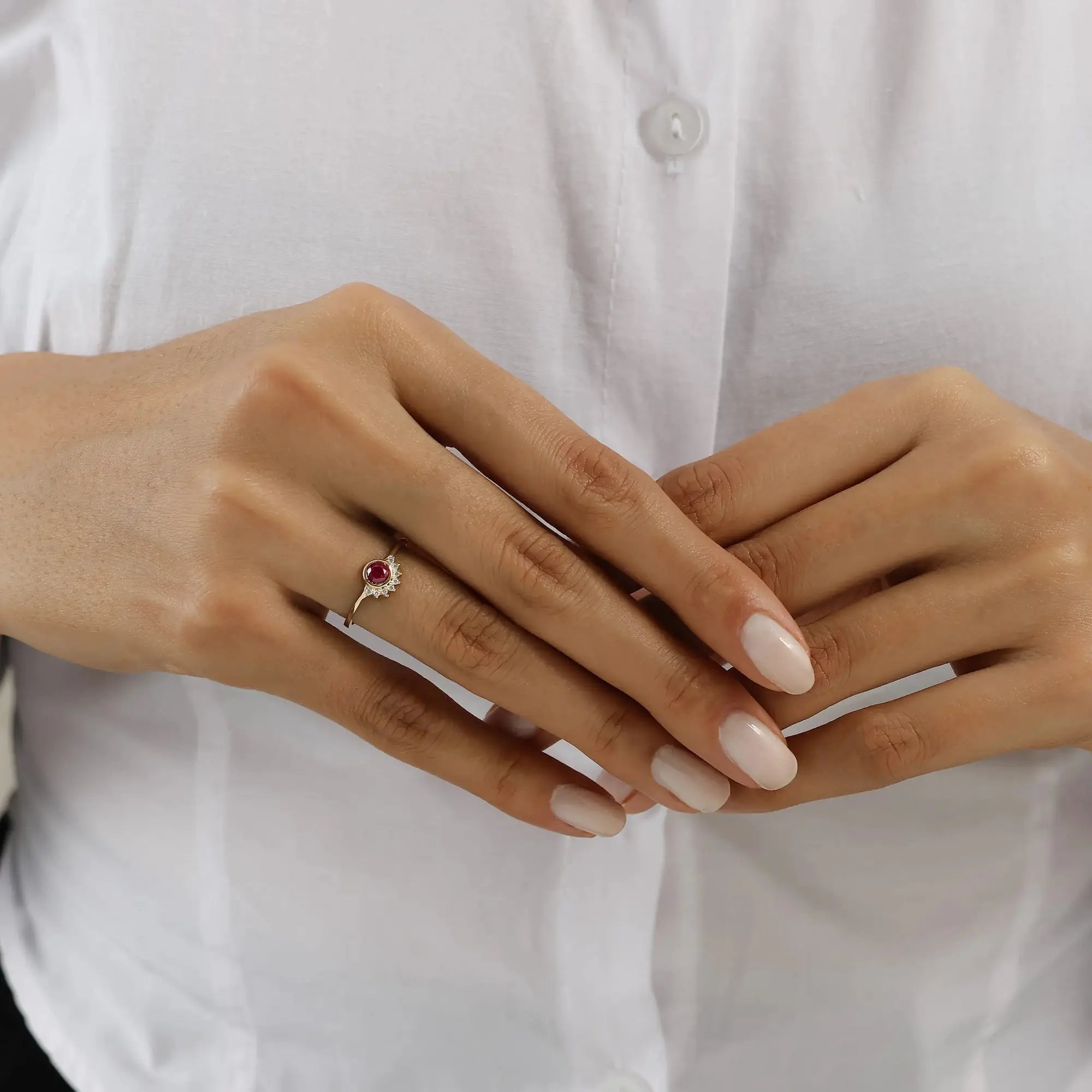 14 Ayar Altın Kraliçe Tacı Mini Yüzük