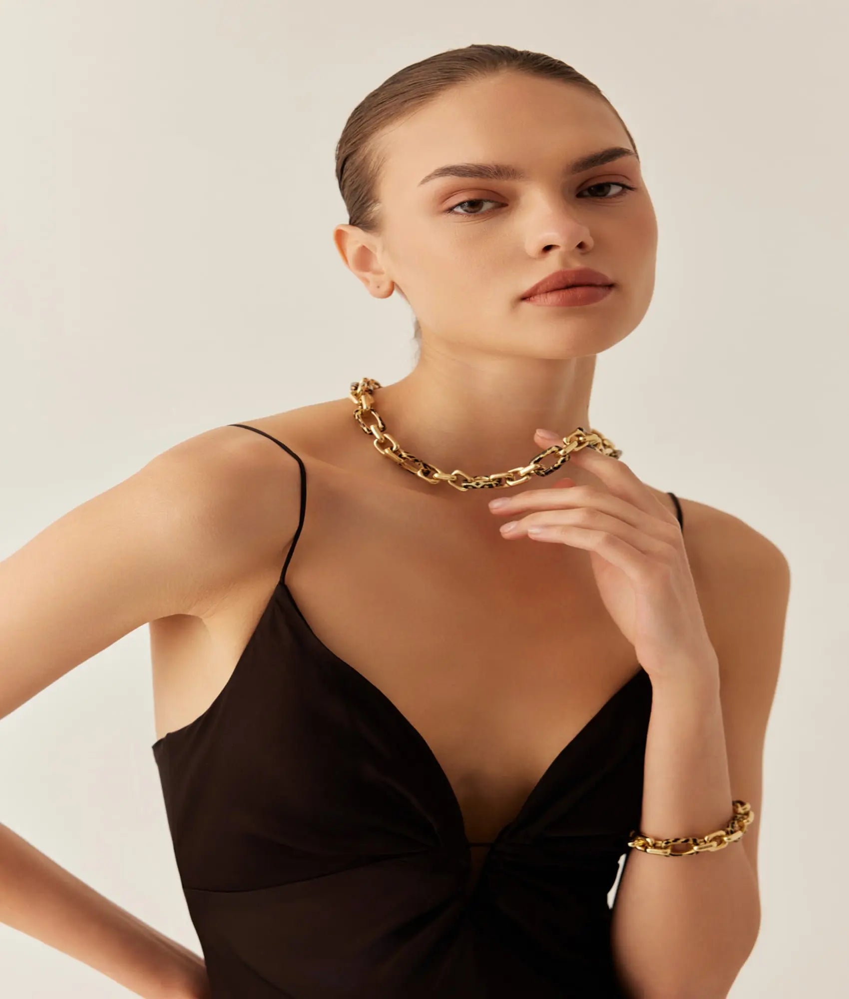 14 Ayar Altın Leopar Zincir