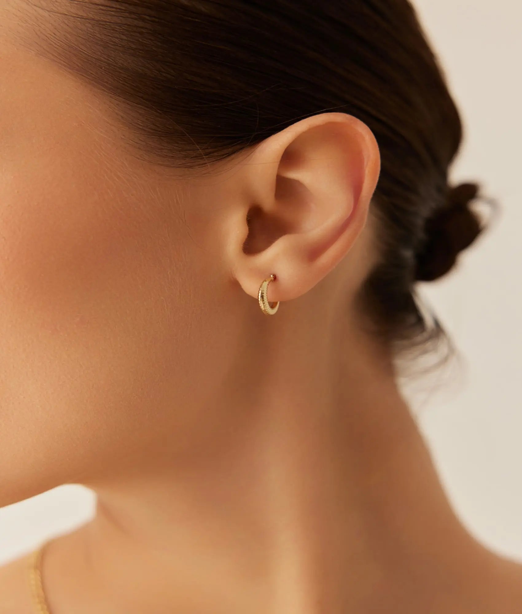 14 Ayar Altın Midye Küpe 1,2 cm