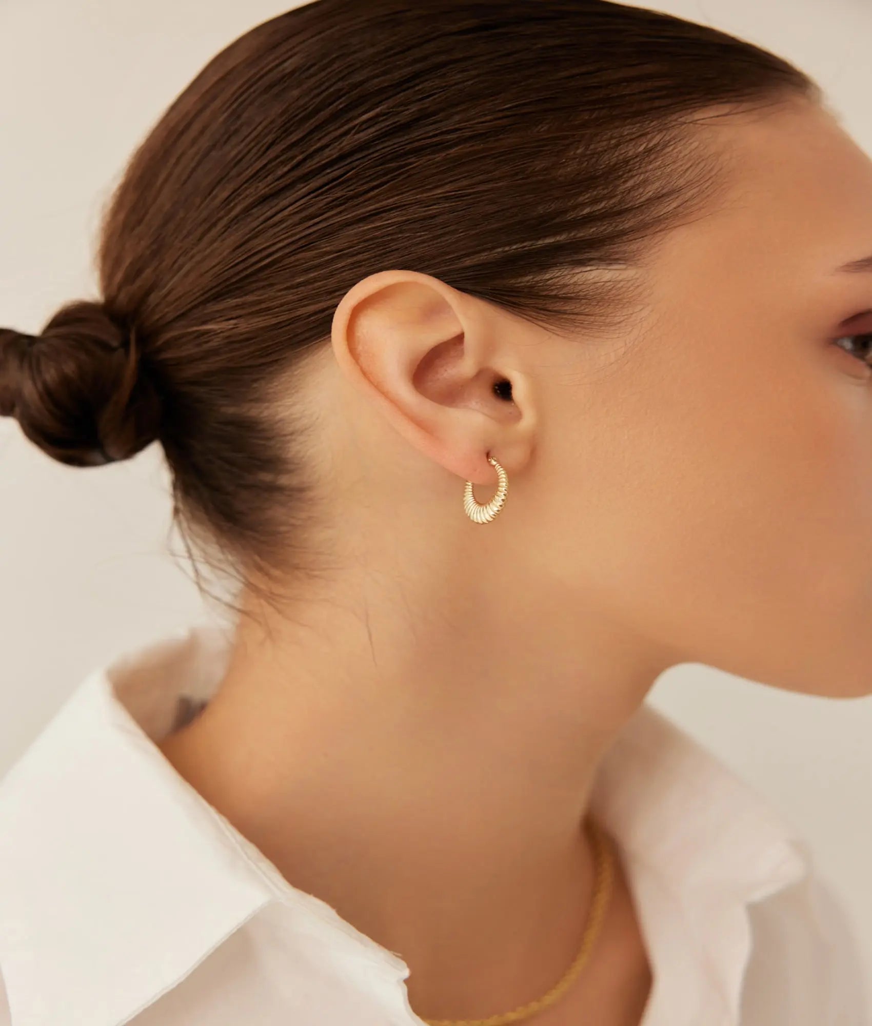 14 Ayar Altın Midye Küpe 1,5 cm