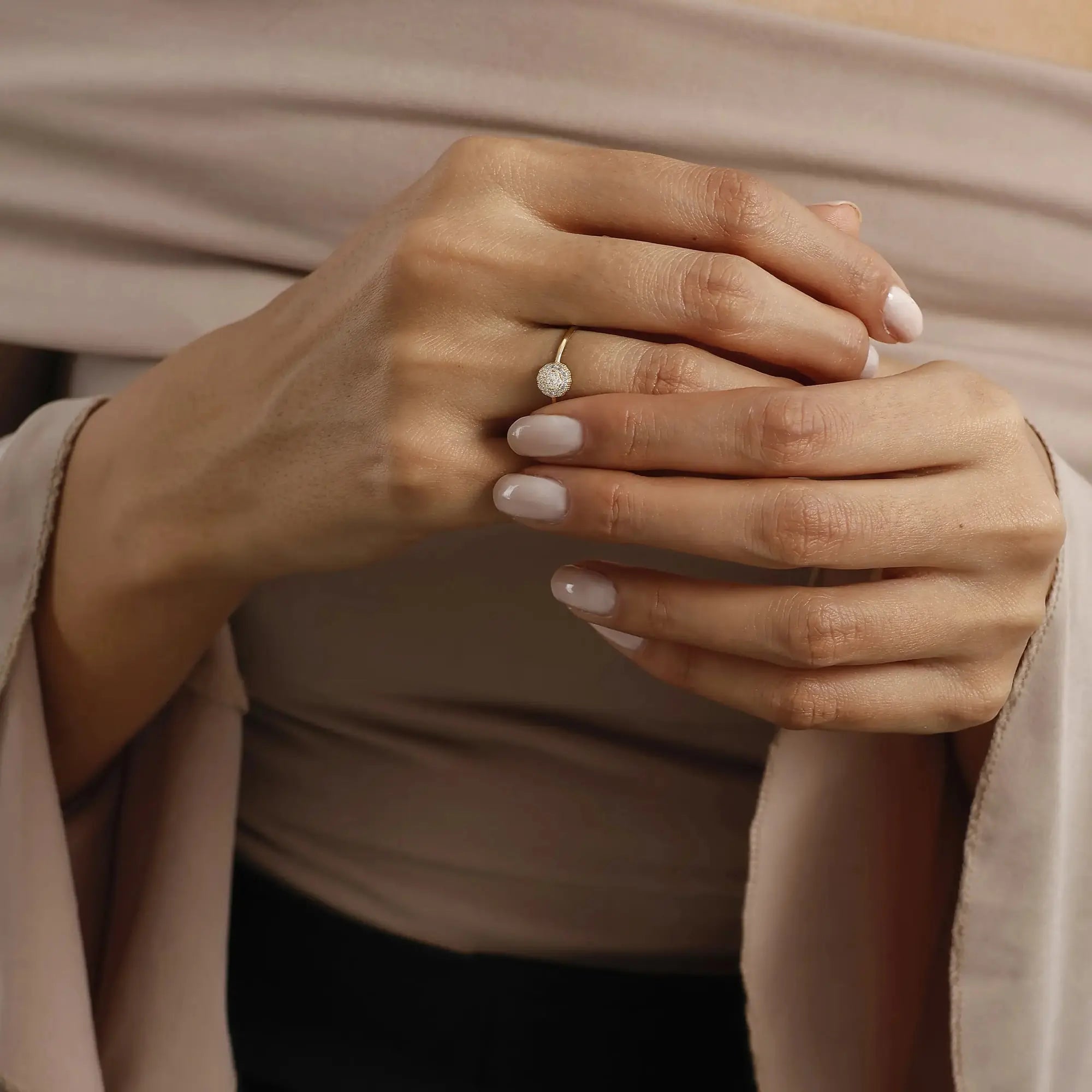 14 Ayar Altın Mozaik Mini Yüzük