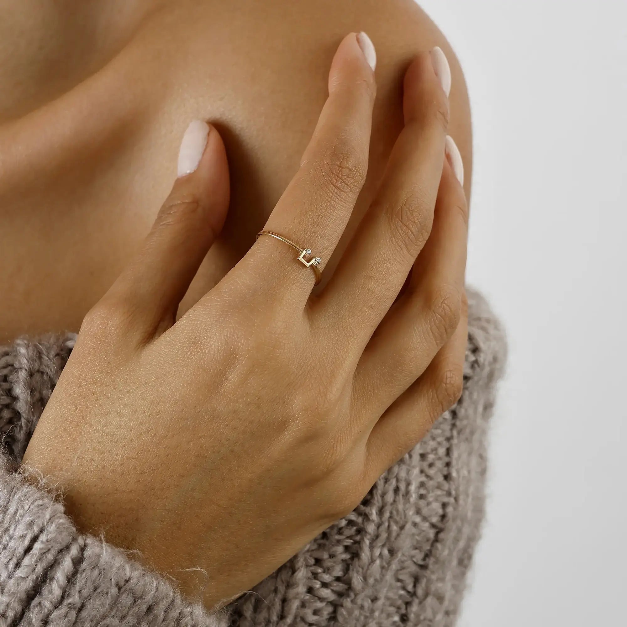 14 Ayar Altın Nota Mini Yüzük