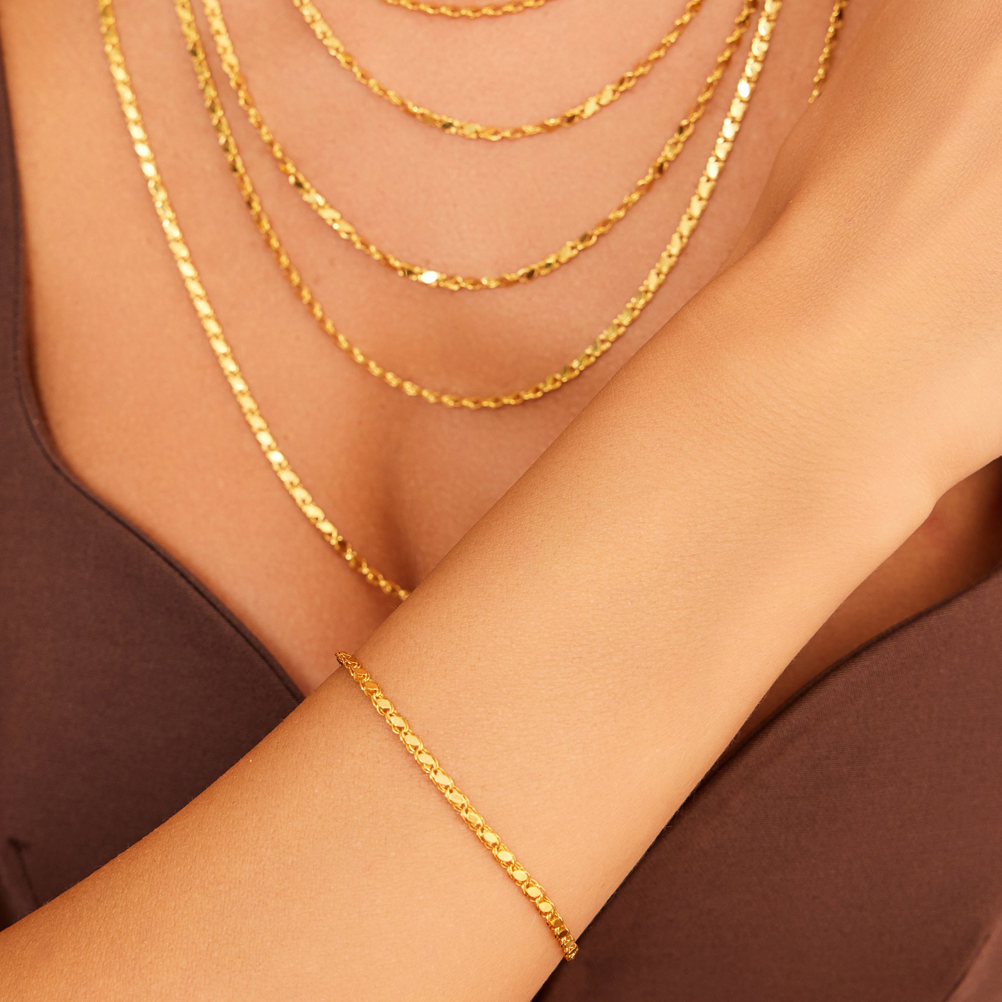 14 Ayar Altın Pullu Bileklik 2,40 mm