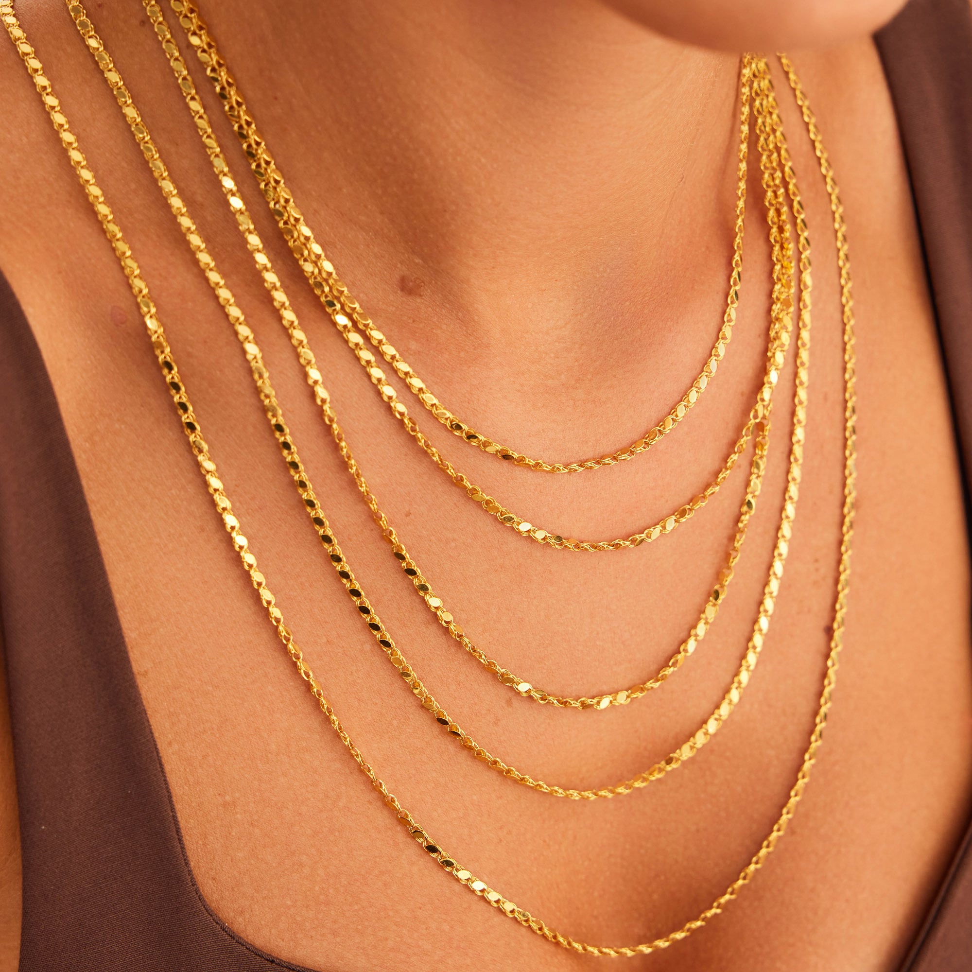 14 Ayar Altın Pullu Zincir 2,40 mm