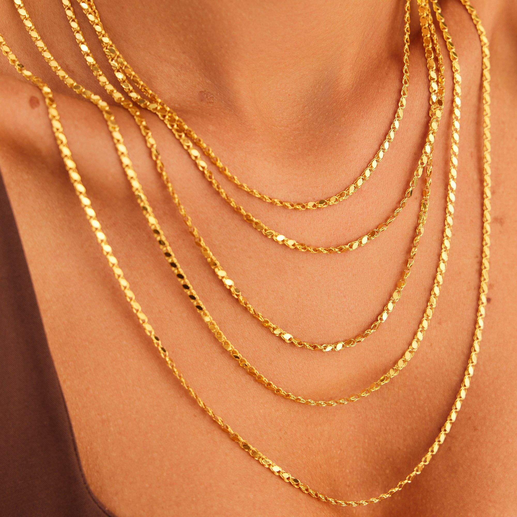 14 Ayar Altın Pullu Zincir 2,40 mm