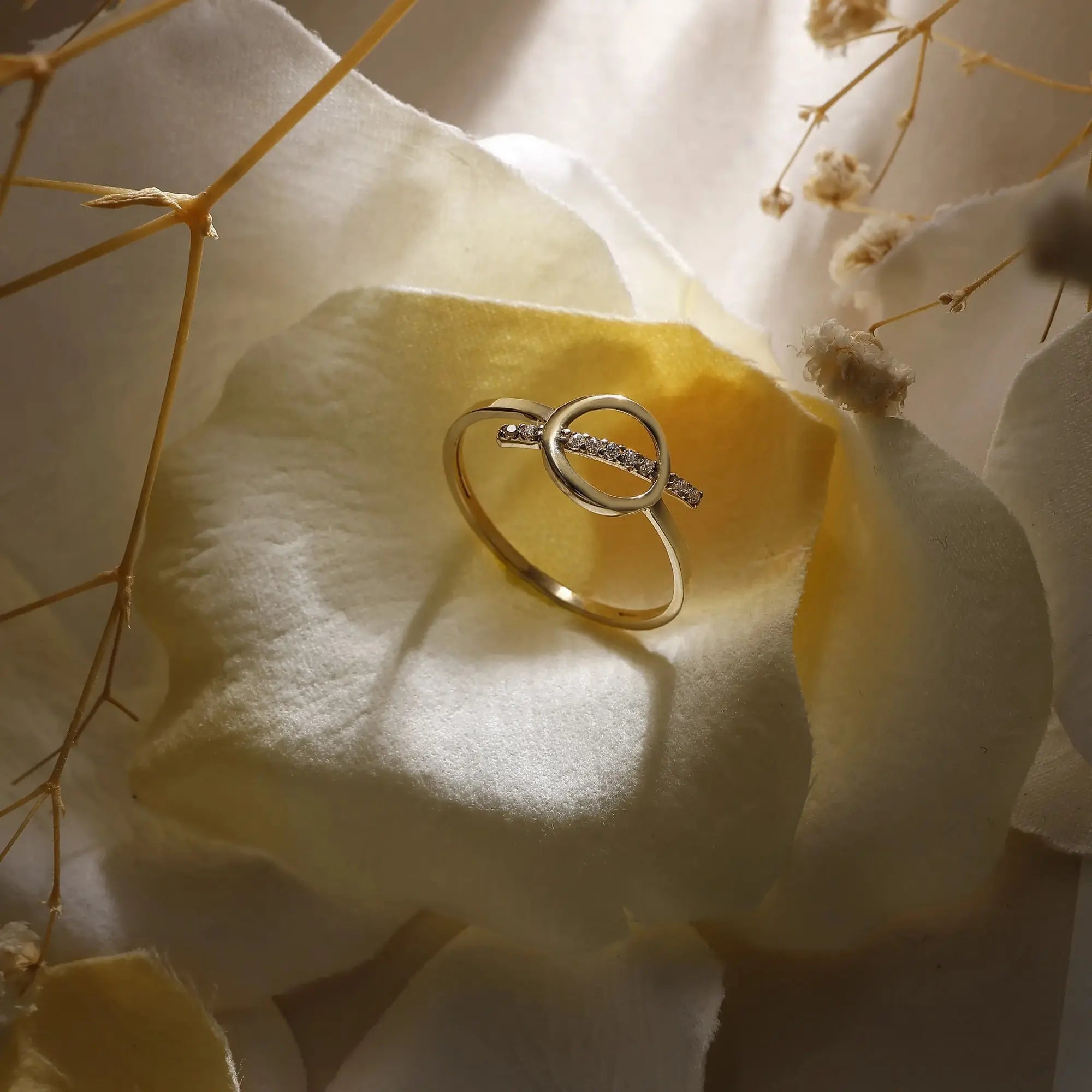 14 Ayar Altın Satürn Mini Yüzük