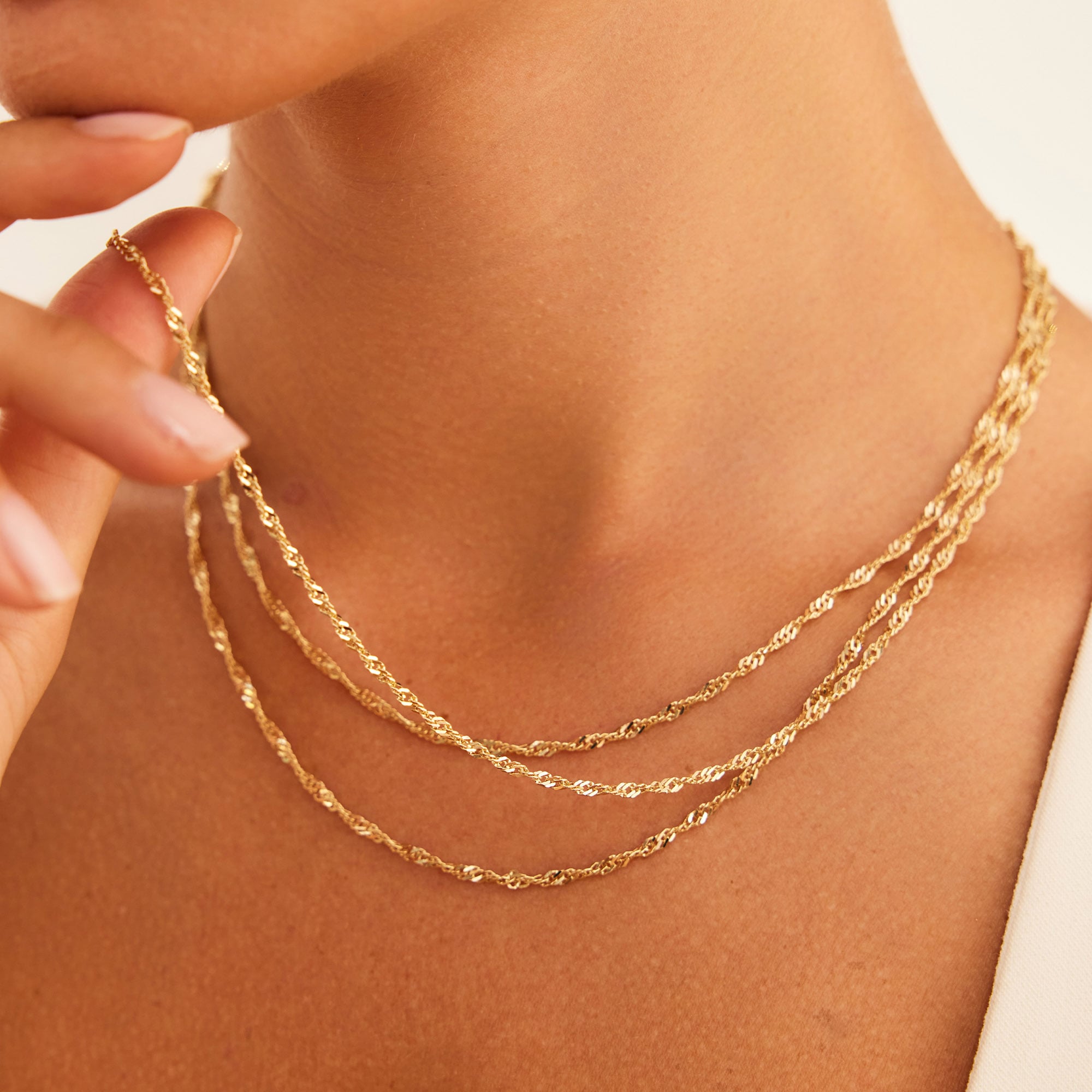 14 Ayar Altın Singapur Zincir 2,2 mm