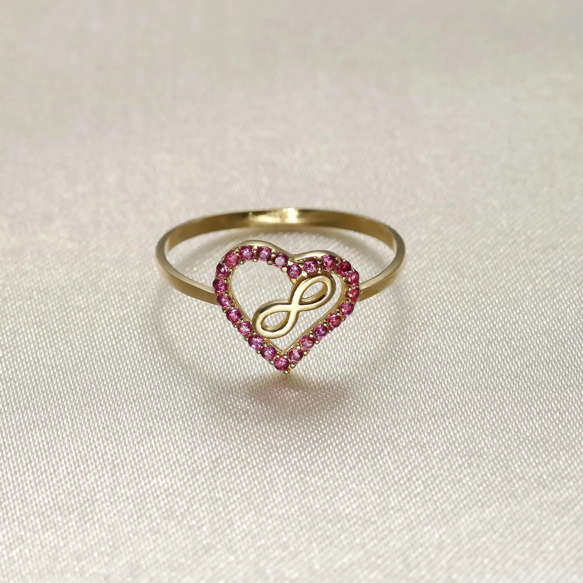 14 Ayar Altın Sonsuz Aşk Yüzük