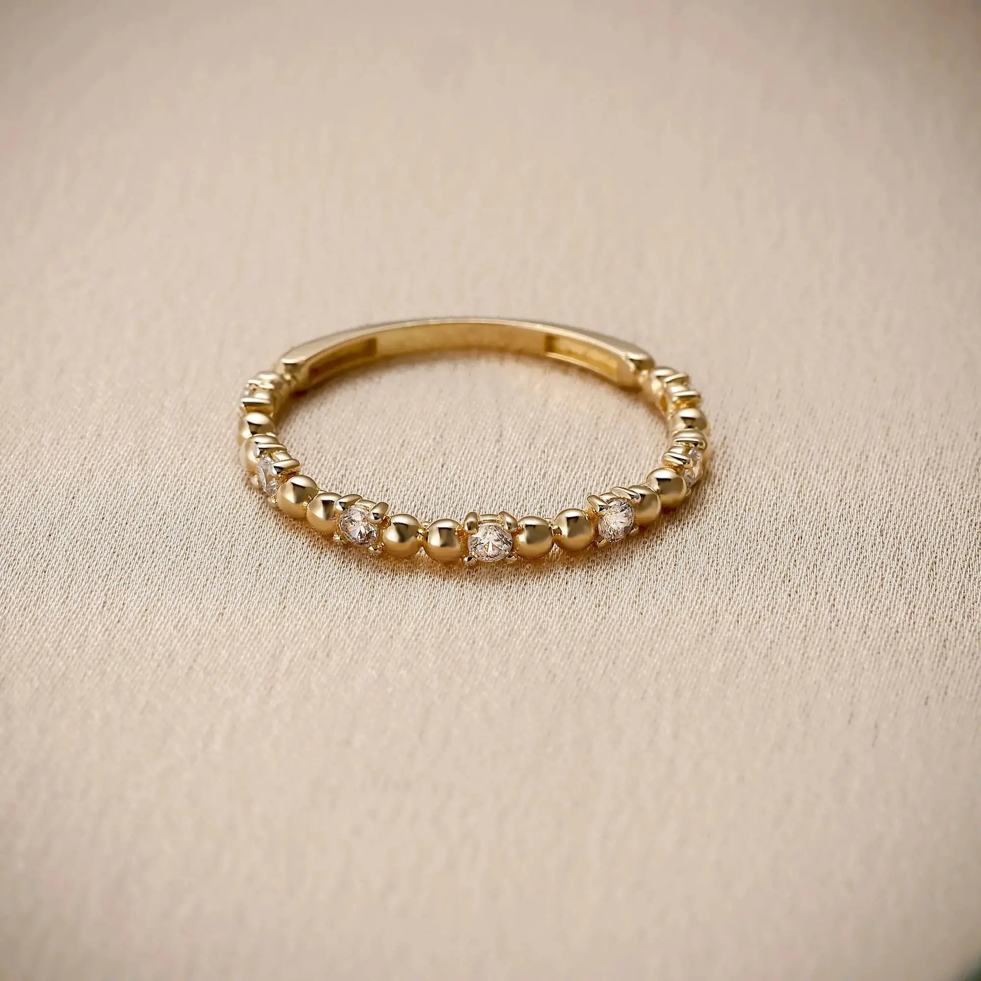 14 Ayar Altın Taşlı Mini Yüzük