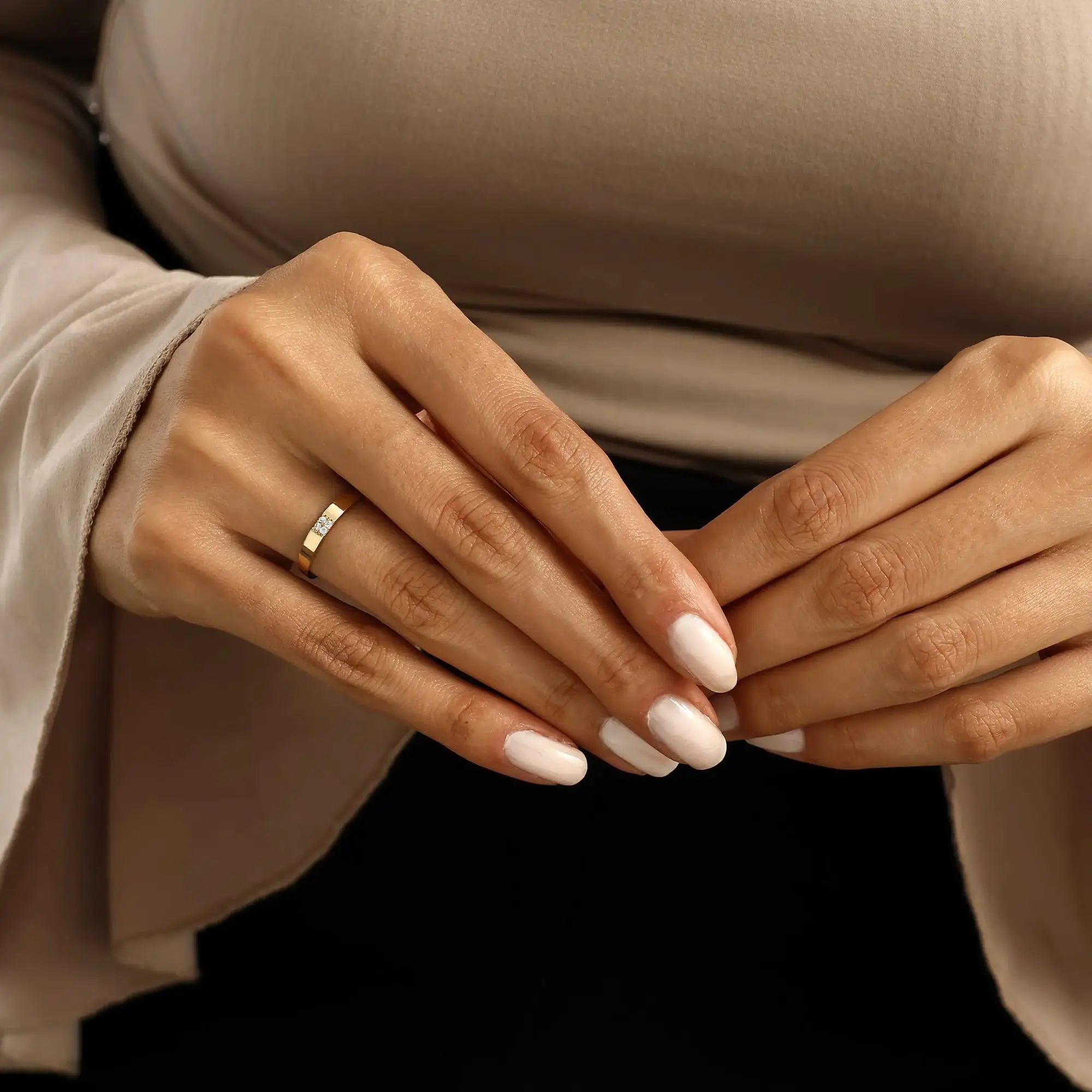 14 Ayar Altın Taşlı Mini Yüzük