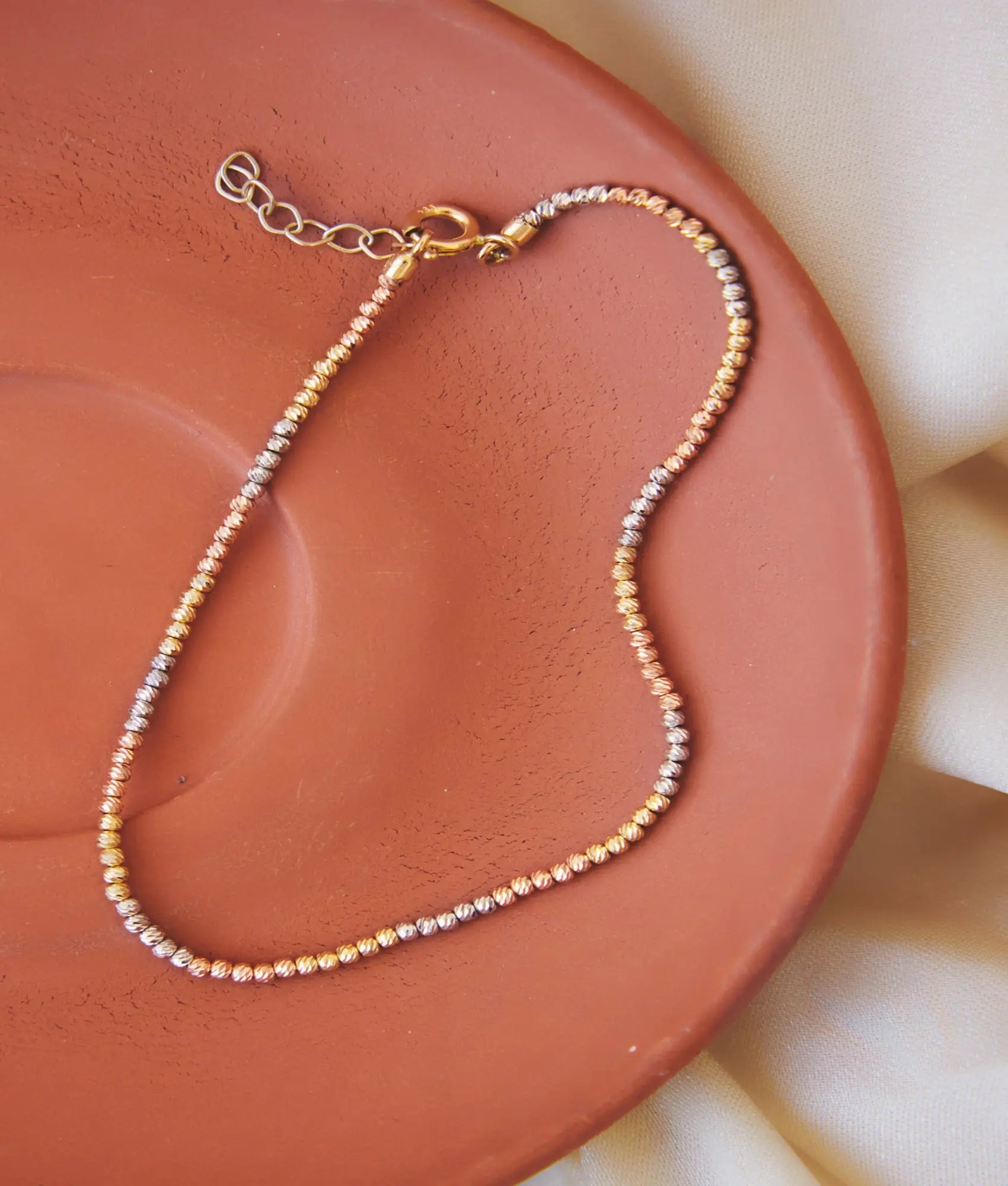 14 Ayar Altın Üç Renkli Dorika Bileklik