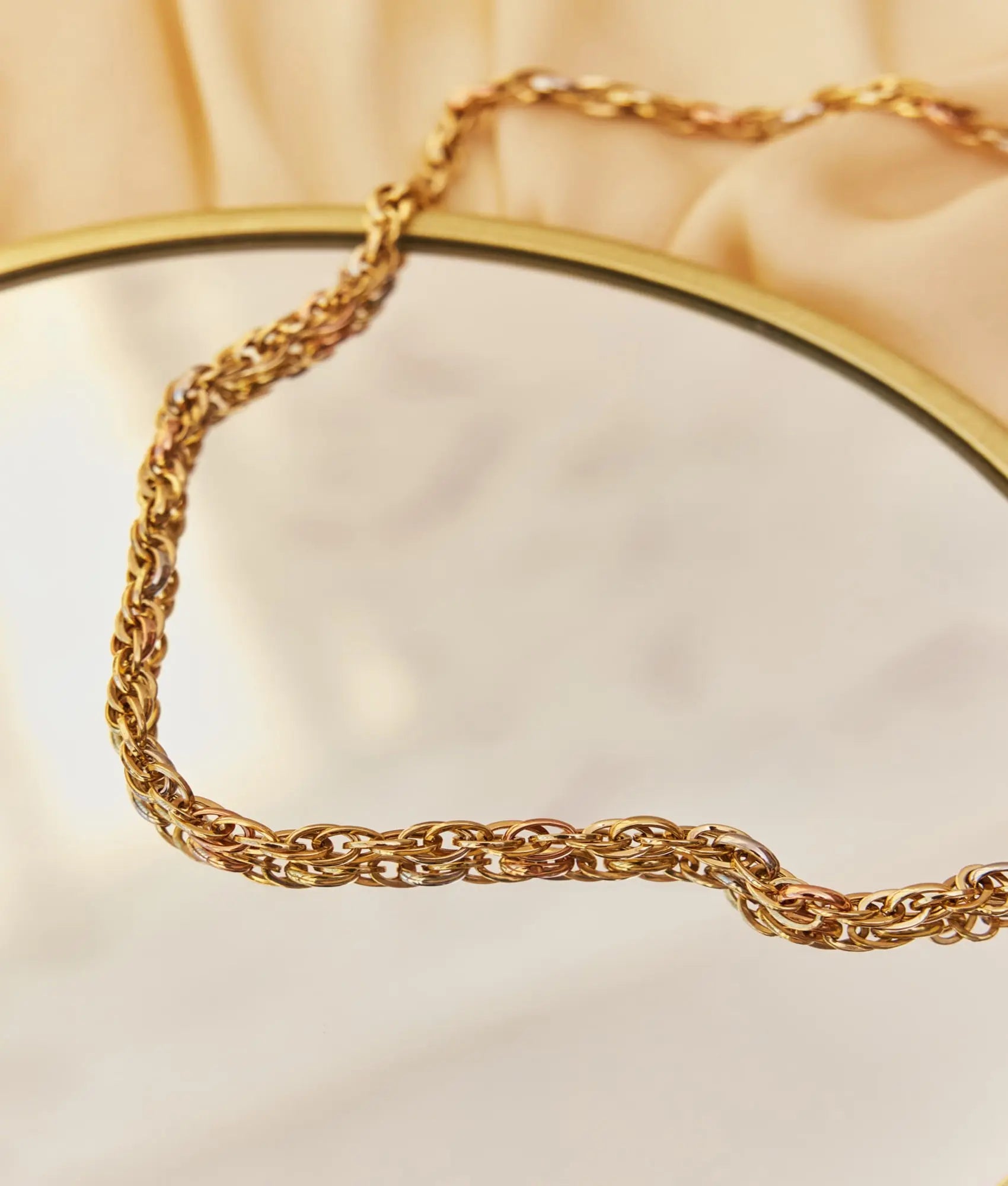 14 Ayar Altın Üç Renkli Zincir