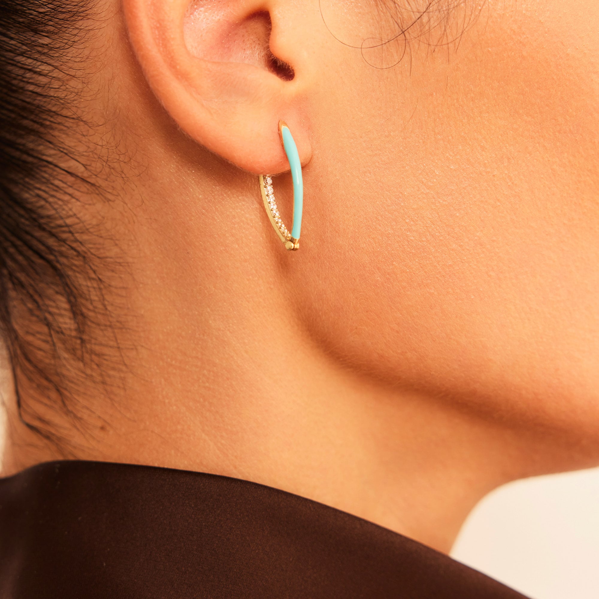 14 Ayar Altın Yelken Küpe