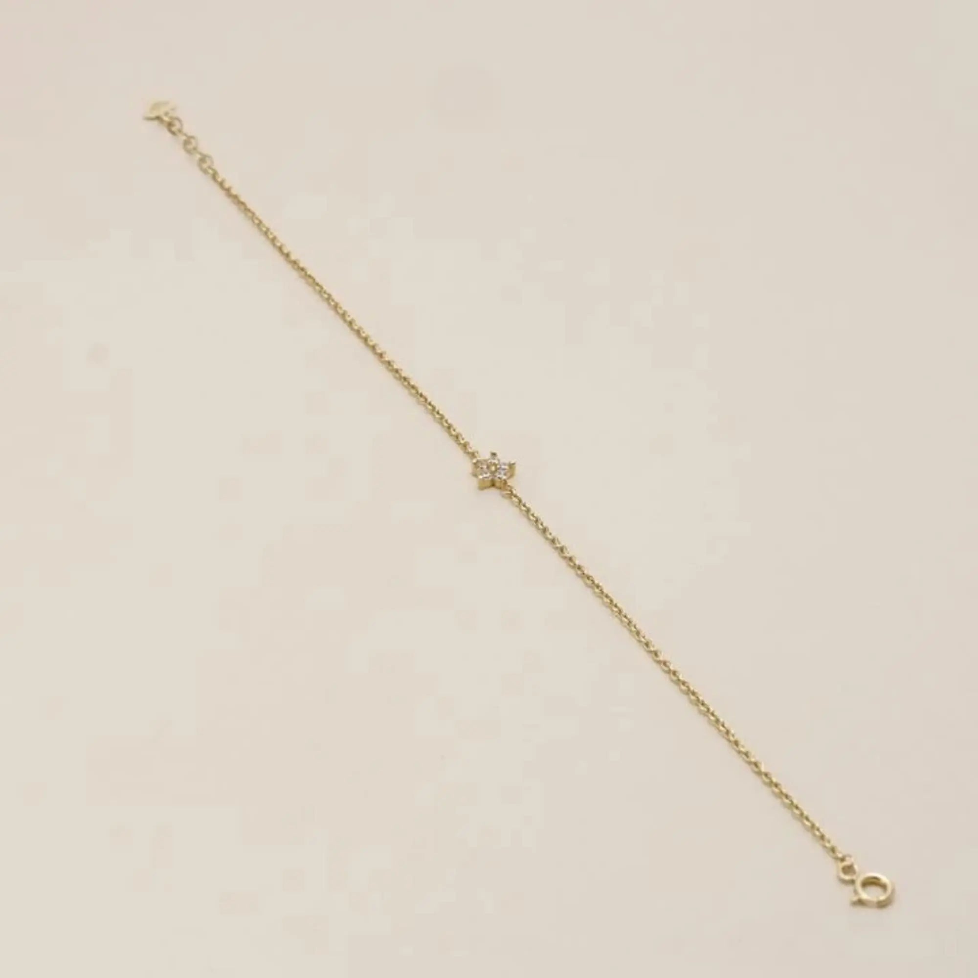 14 Ayar Altın Yıldız Taşlı Figür Bileklik