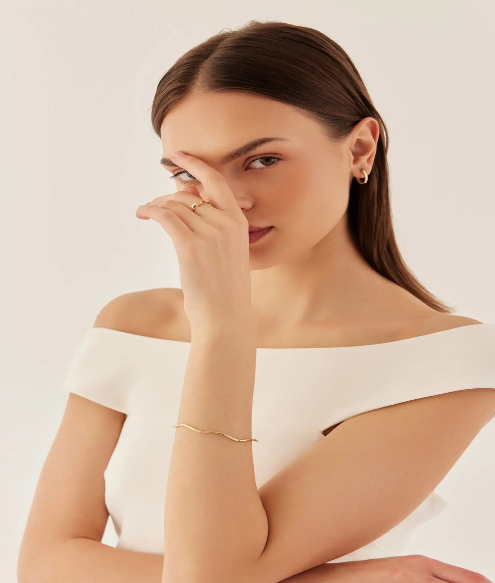 14 Ayar Altın Zikzak Kelepçe