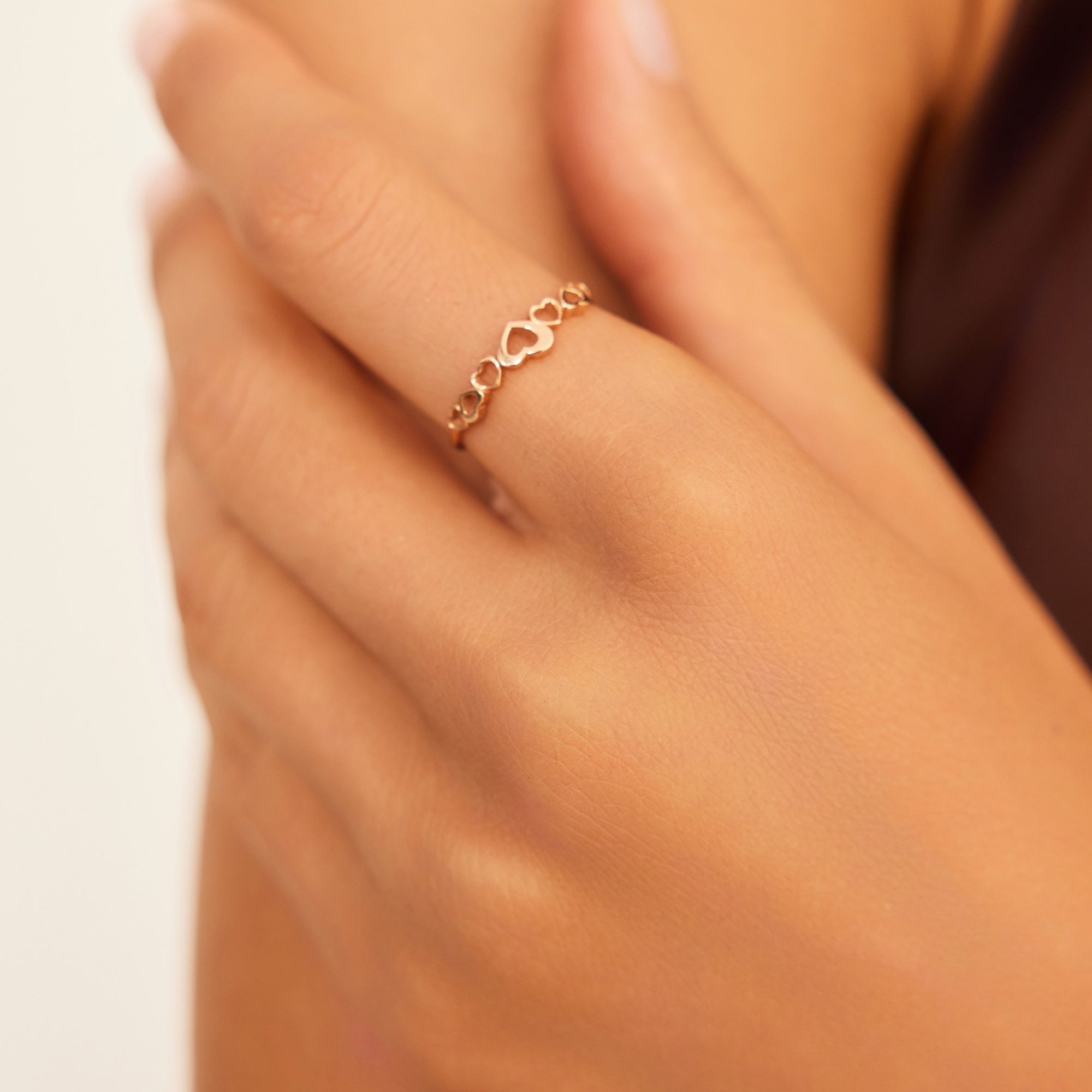 14 Ayar Rose Altın Minik Kalpli Yüzük