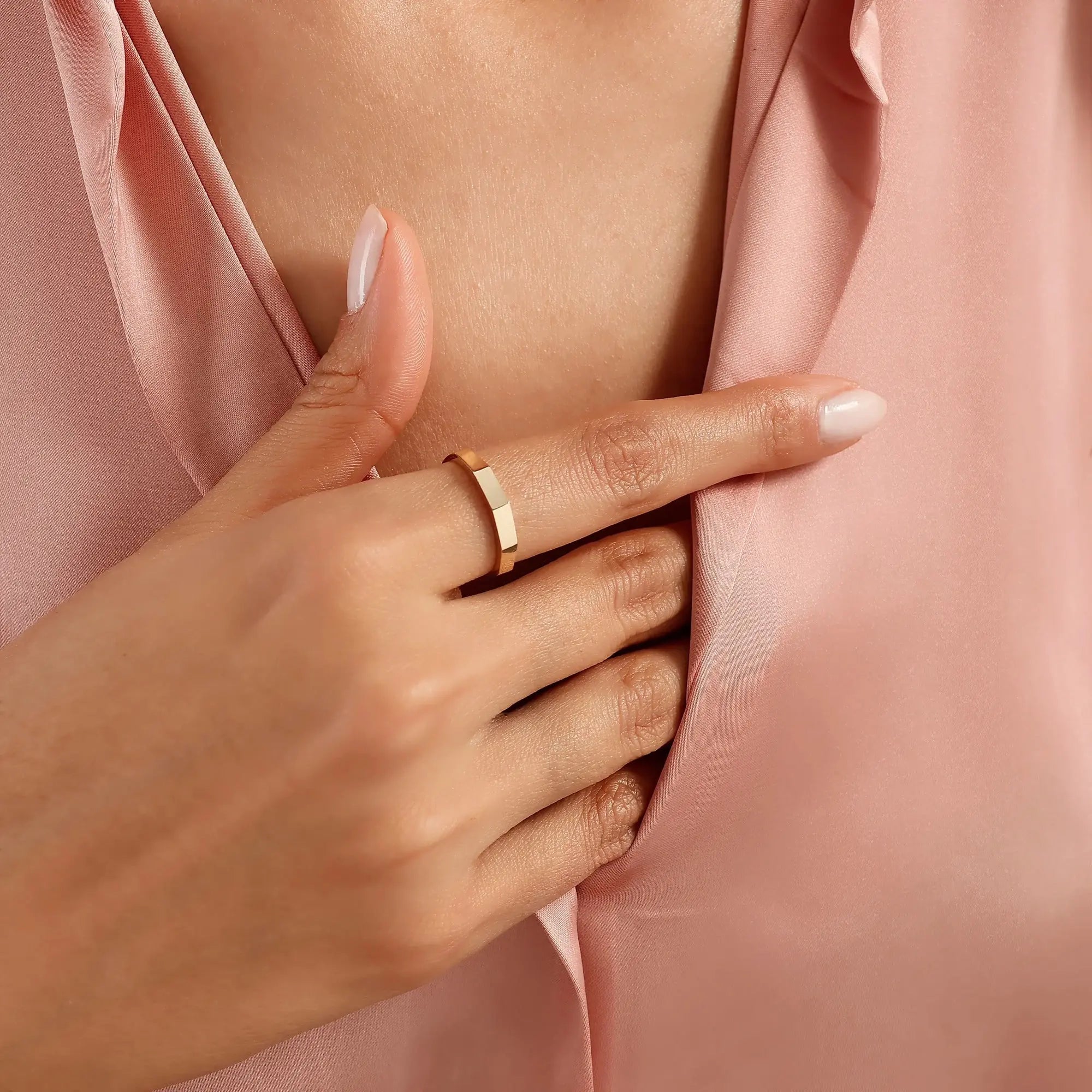 14 Ayar Altın Geometrik Mini Yüzük