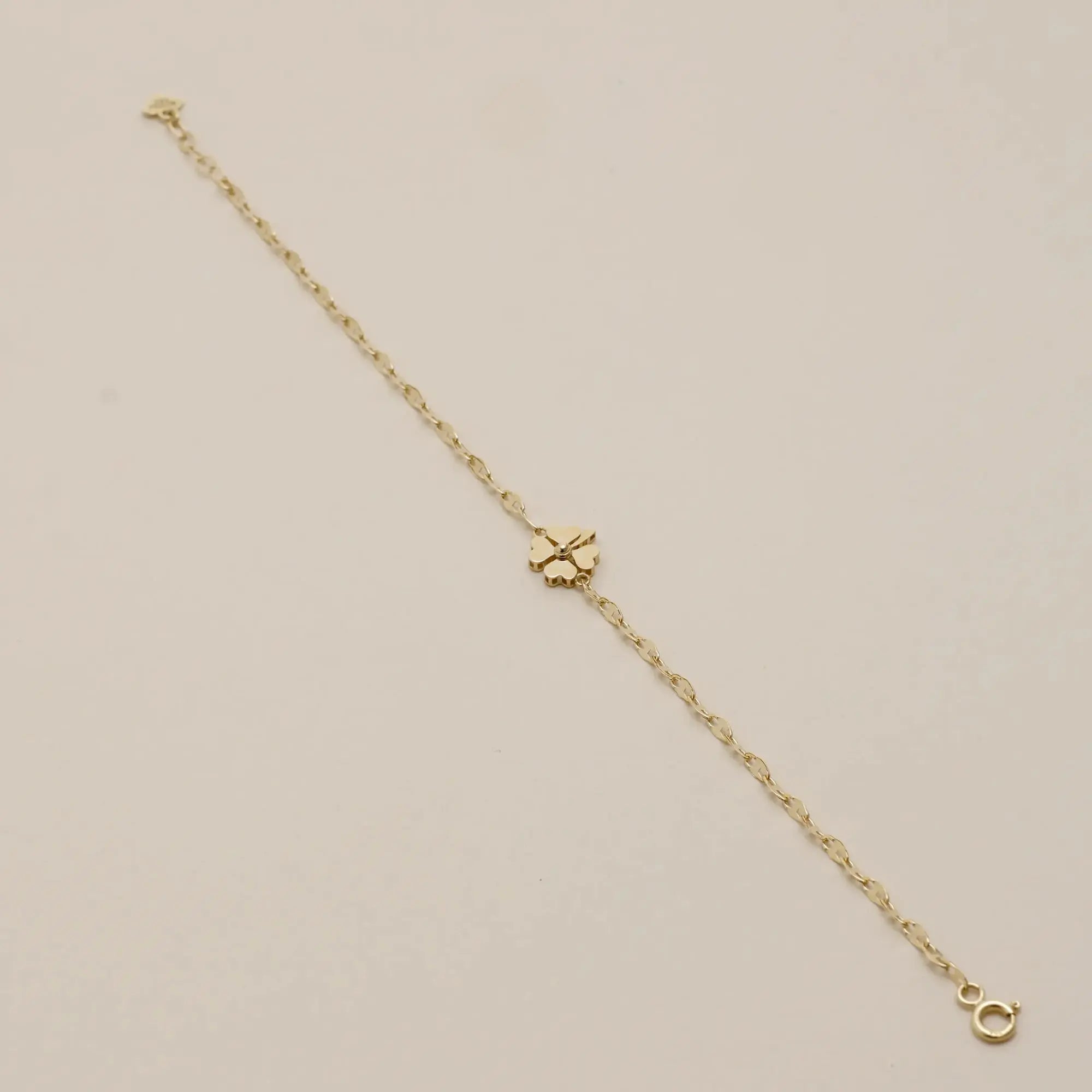 14 Ayar Altın Yonca Figür Bileklik