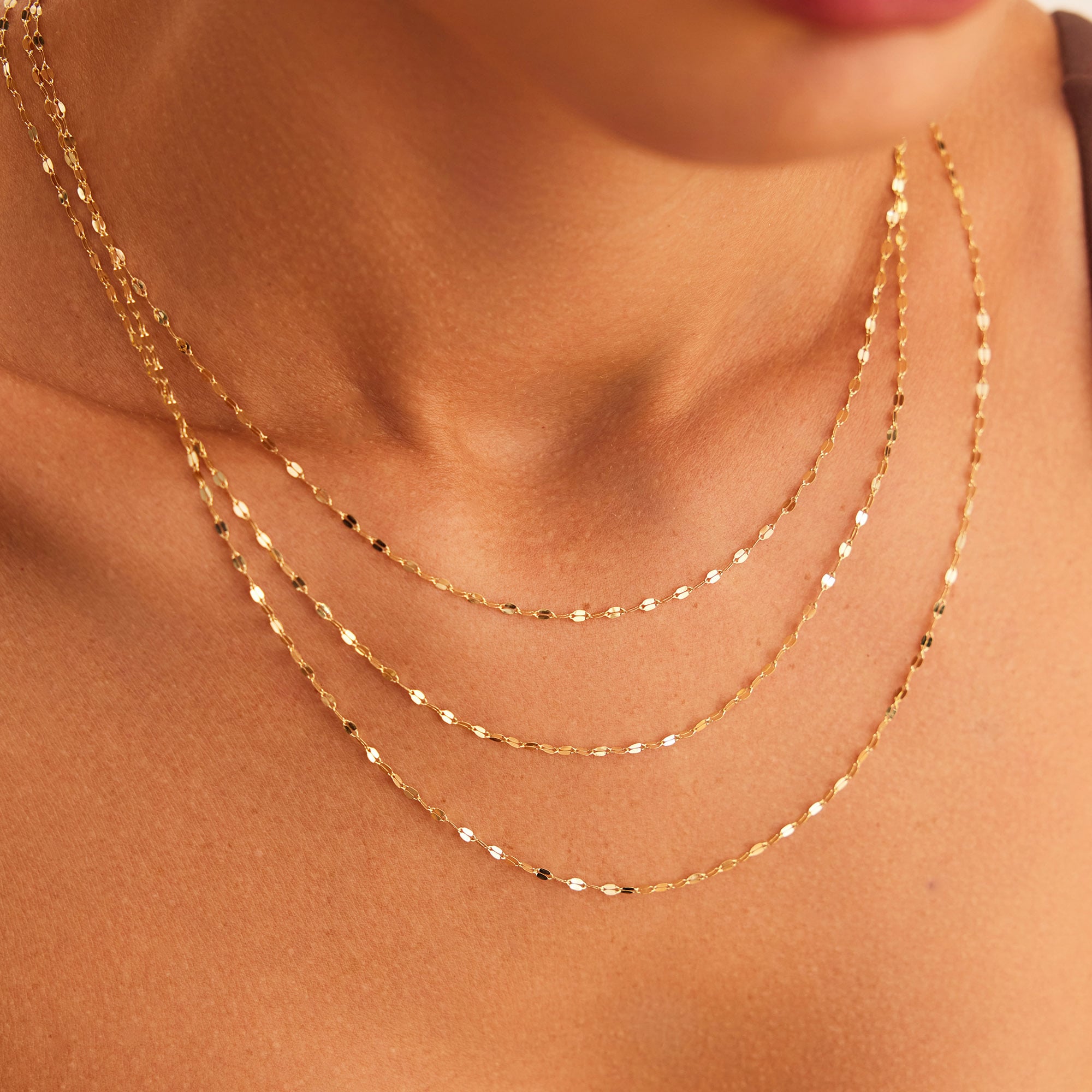 14 Ayar Altın Aynalı Zincir 1,80 mm