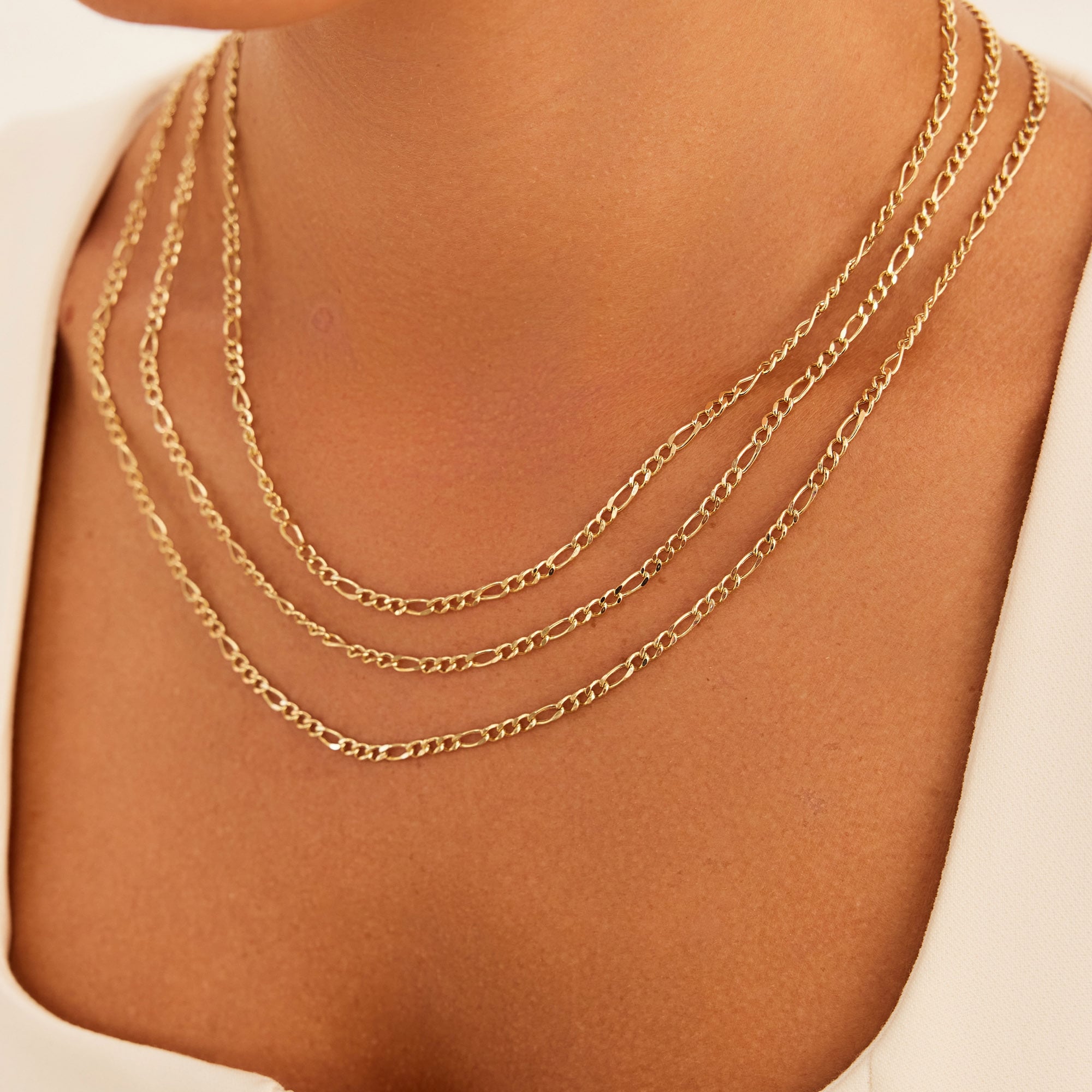 14 Ayar Altın Figaro Zincir 3,20 mm