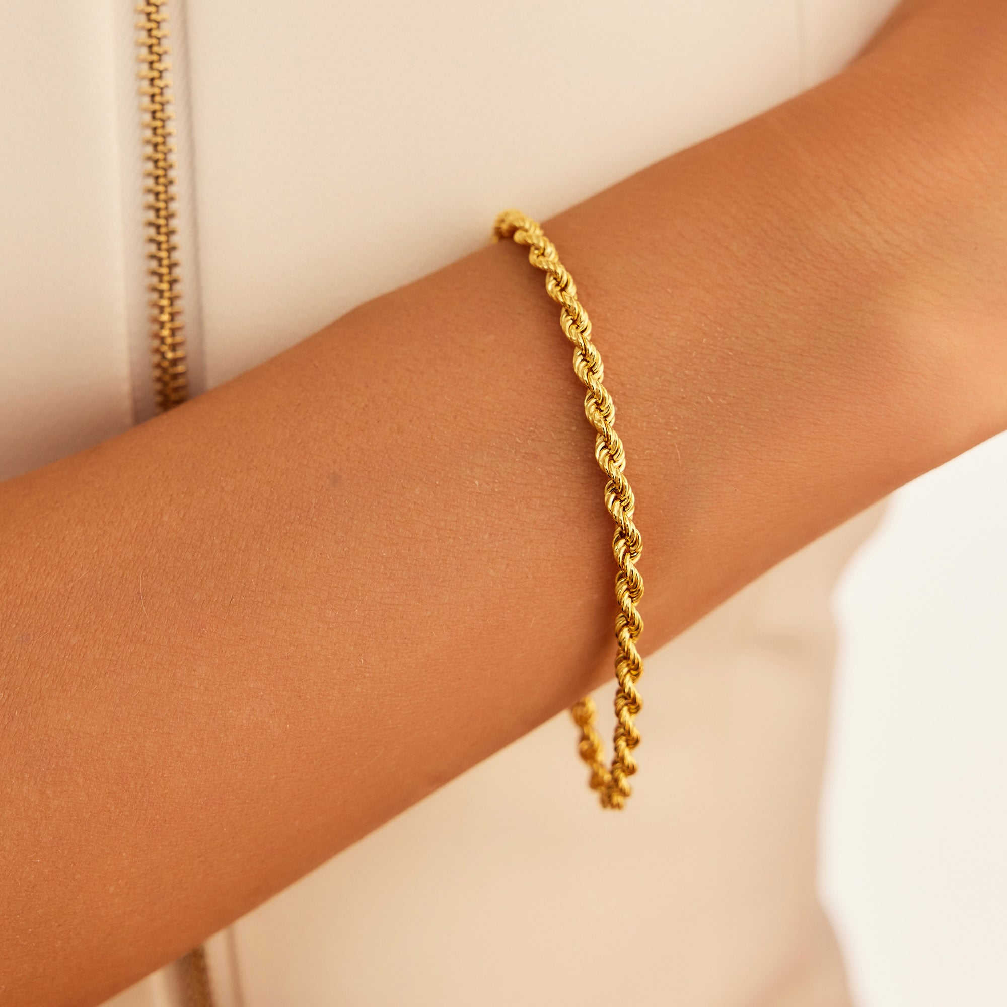 14 Ayar Altın Halat Bileklik 4,00 mm