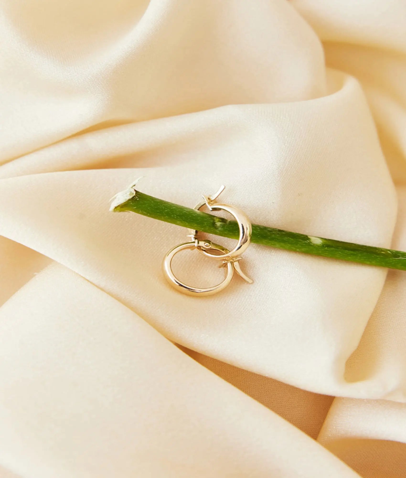 14 Ayar Altın Halka Küpe 1,3 cm