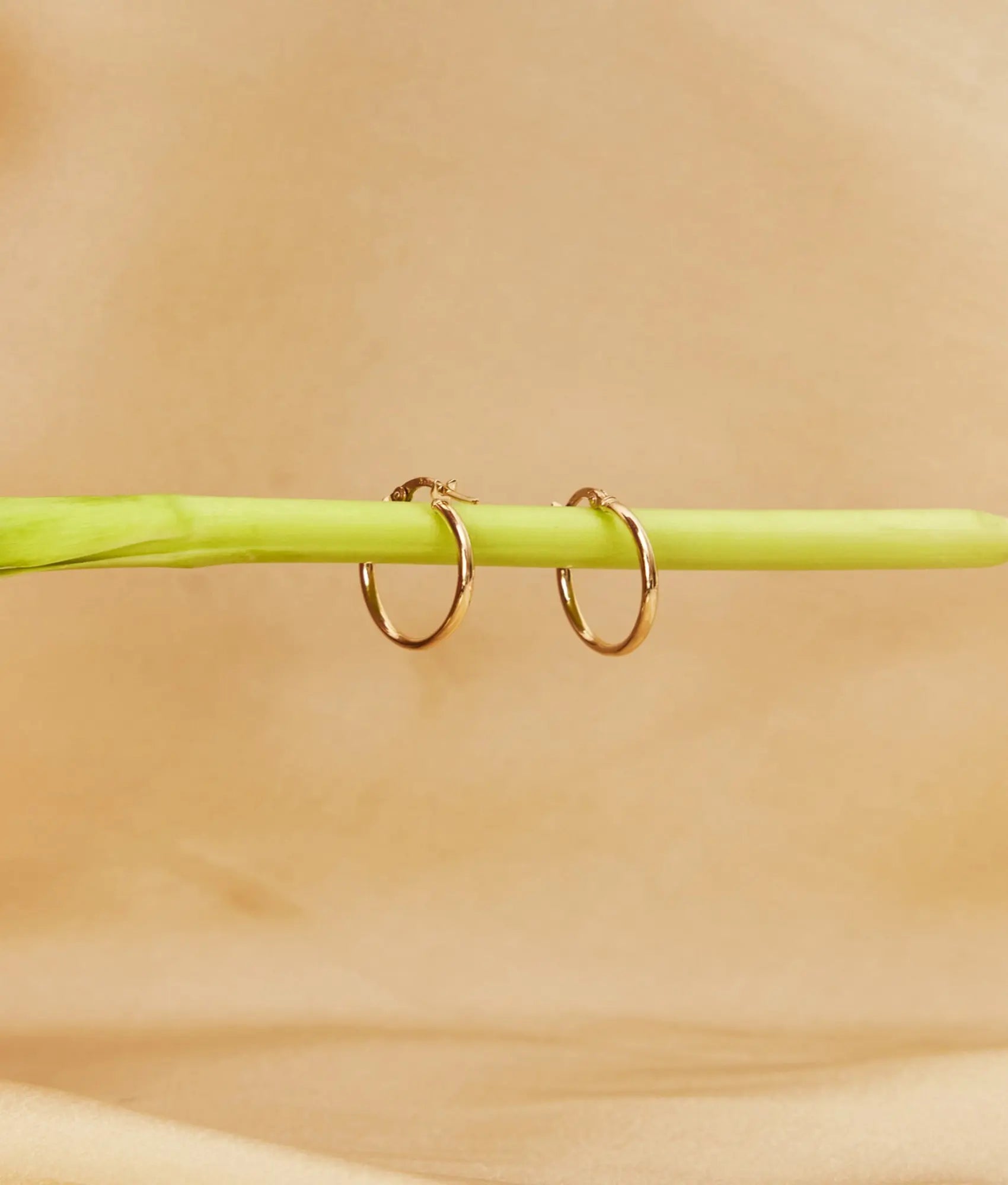 14 Ayar Altın Halka Küpe 1,4 cm