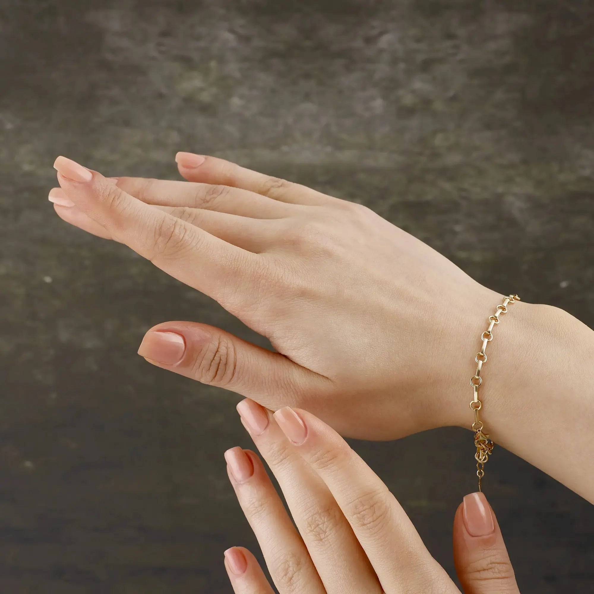 14 Ayar Altın Halka Trend Bileklik