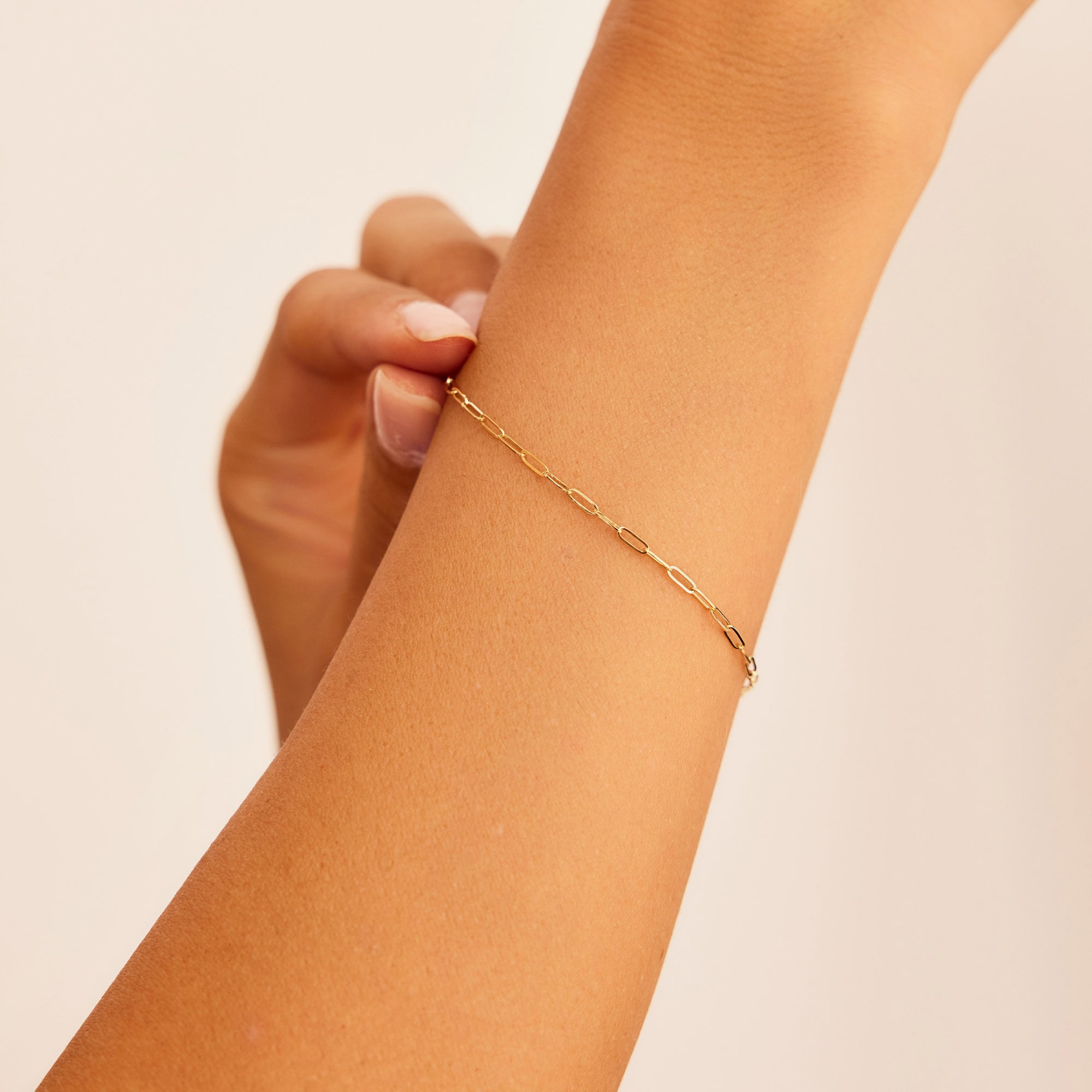 14 Ayar Altın İnce Ataç Bileklik 1,80 Mm