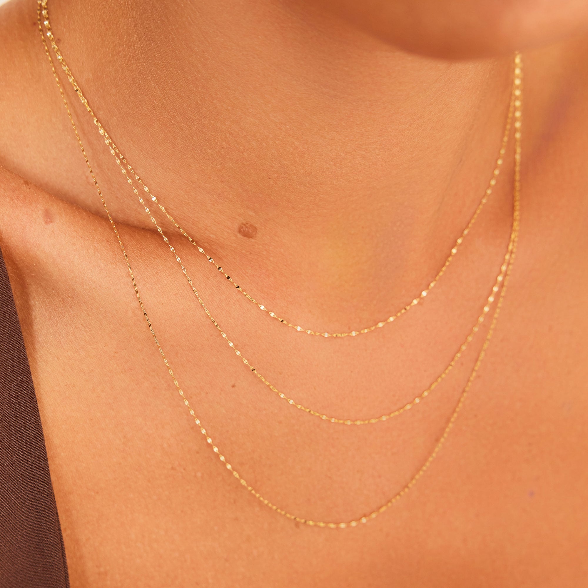 14 Ayar Altın İnce Aynalı Zincir 0,60 mm