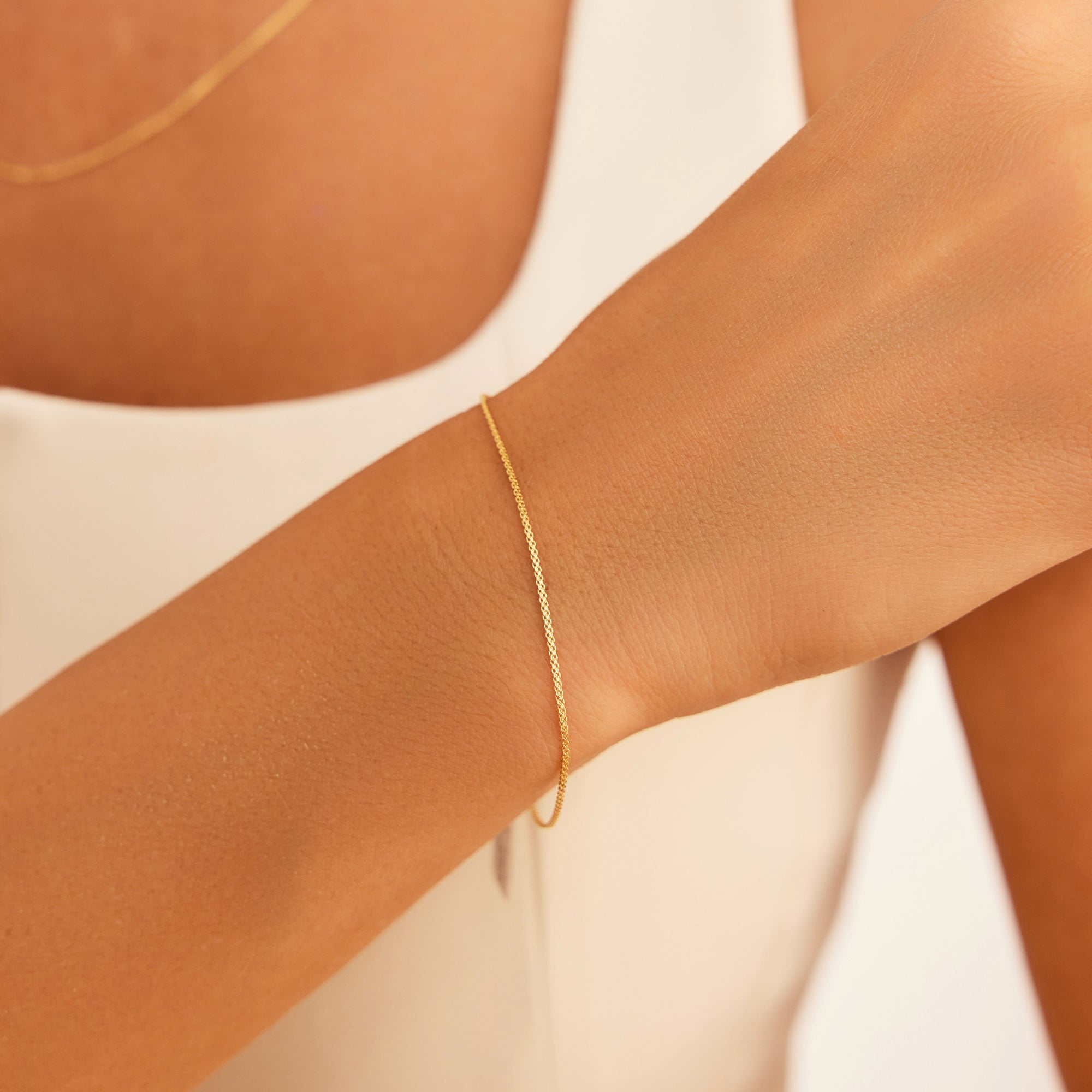 14 Ayar Altın İnce Bismark Bileklik