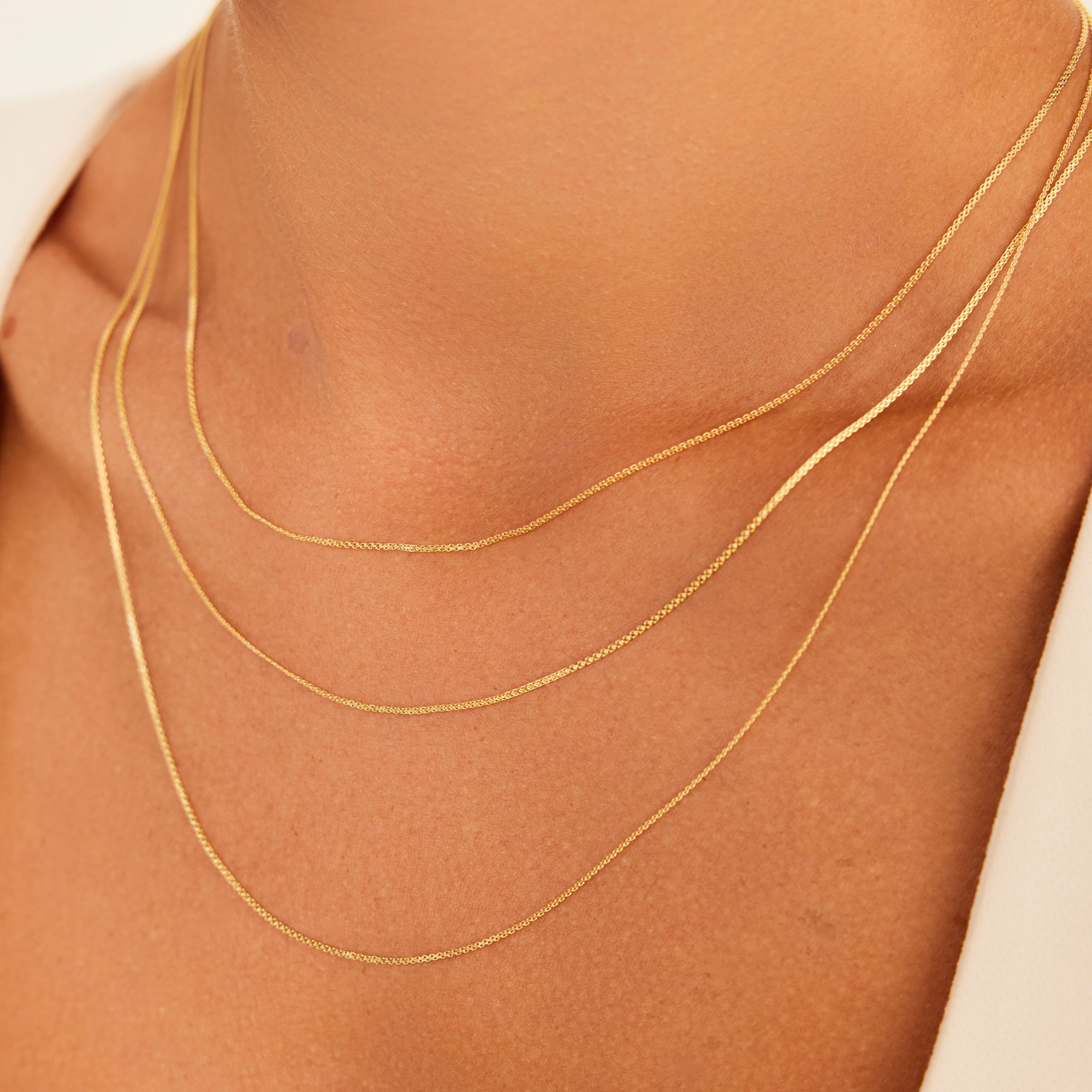 14 Ayar Altın İnce Bismark Zincir