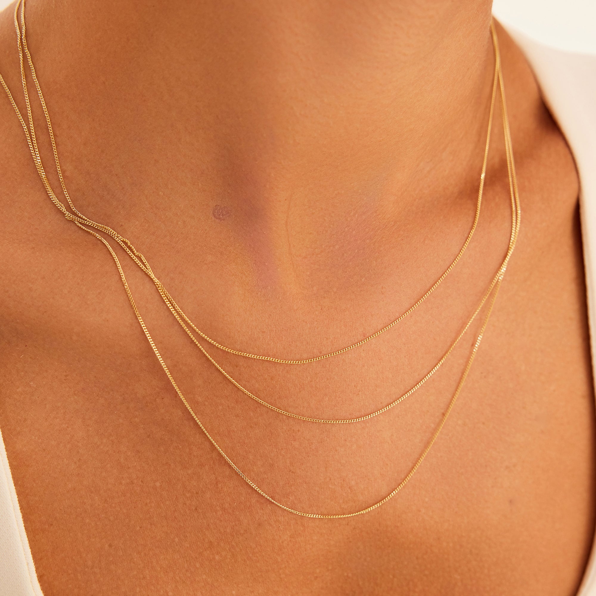 14 Ayar Altın İnce Gurmet Zincir 0,9 mm