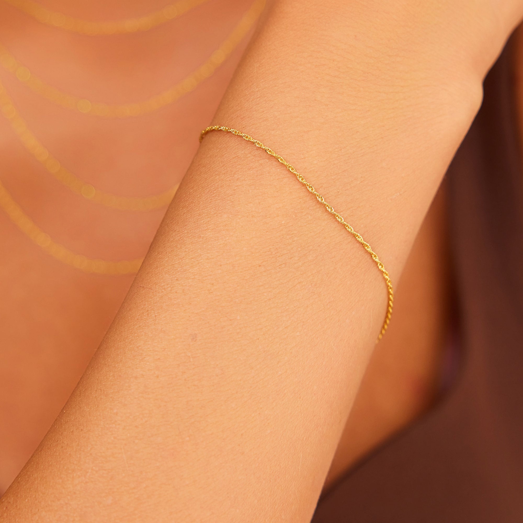 14 Ayar Altın İnce Halat Bileklik 1,20 Mm