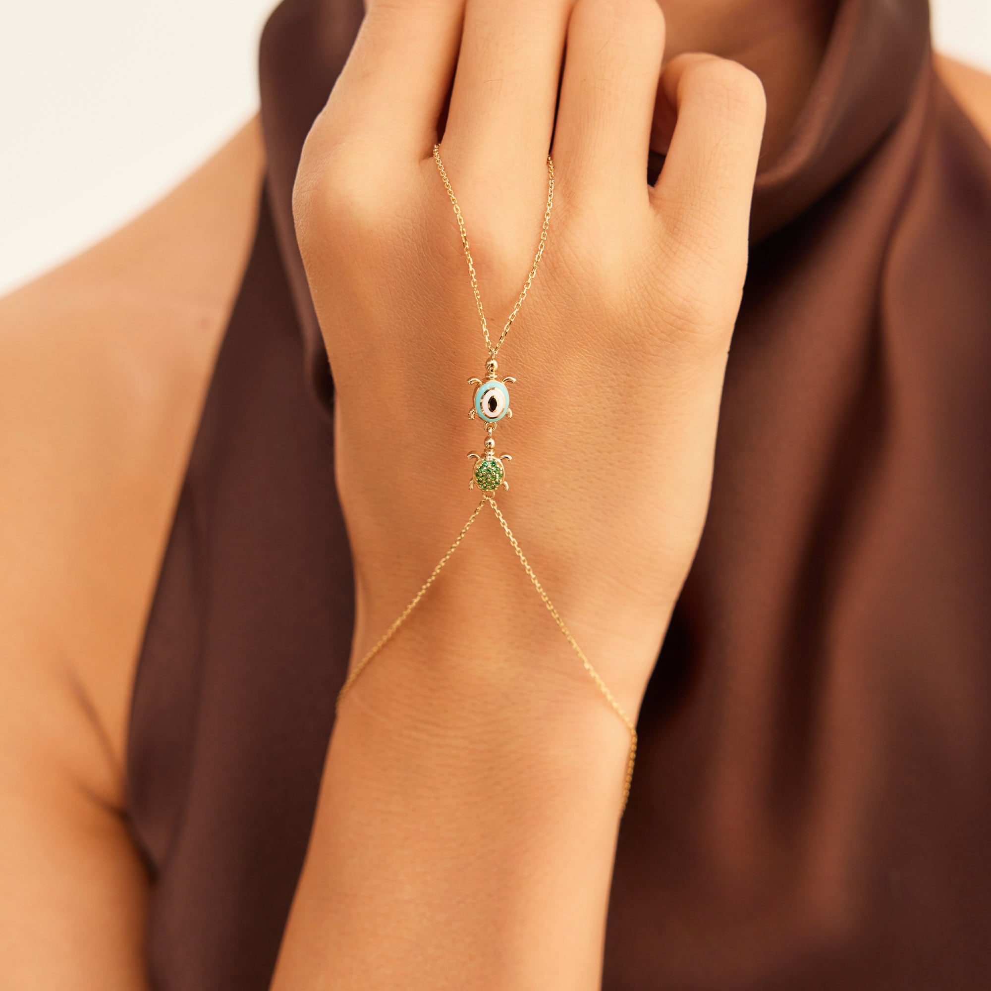 14 Ayar Altın Kaplumbağa Şahmeran Bileklik