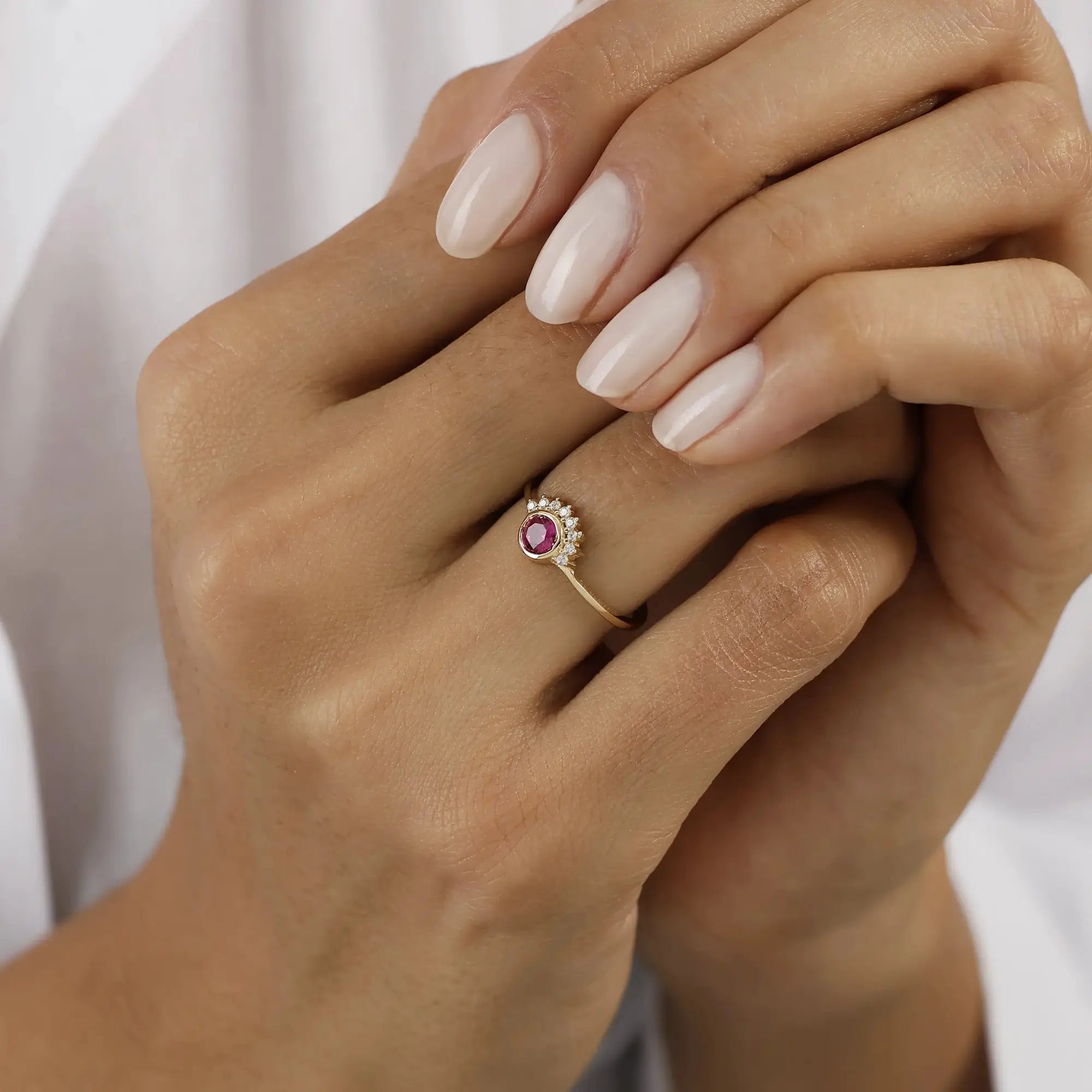 14 Ayar Altın Kraliçe Tacı Mini Yüzük